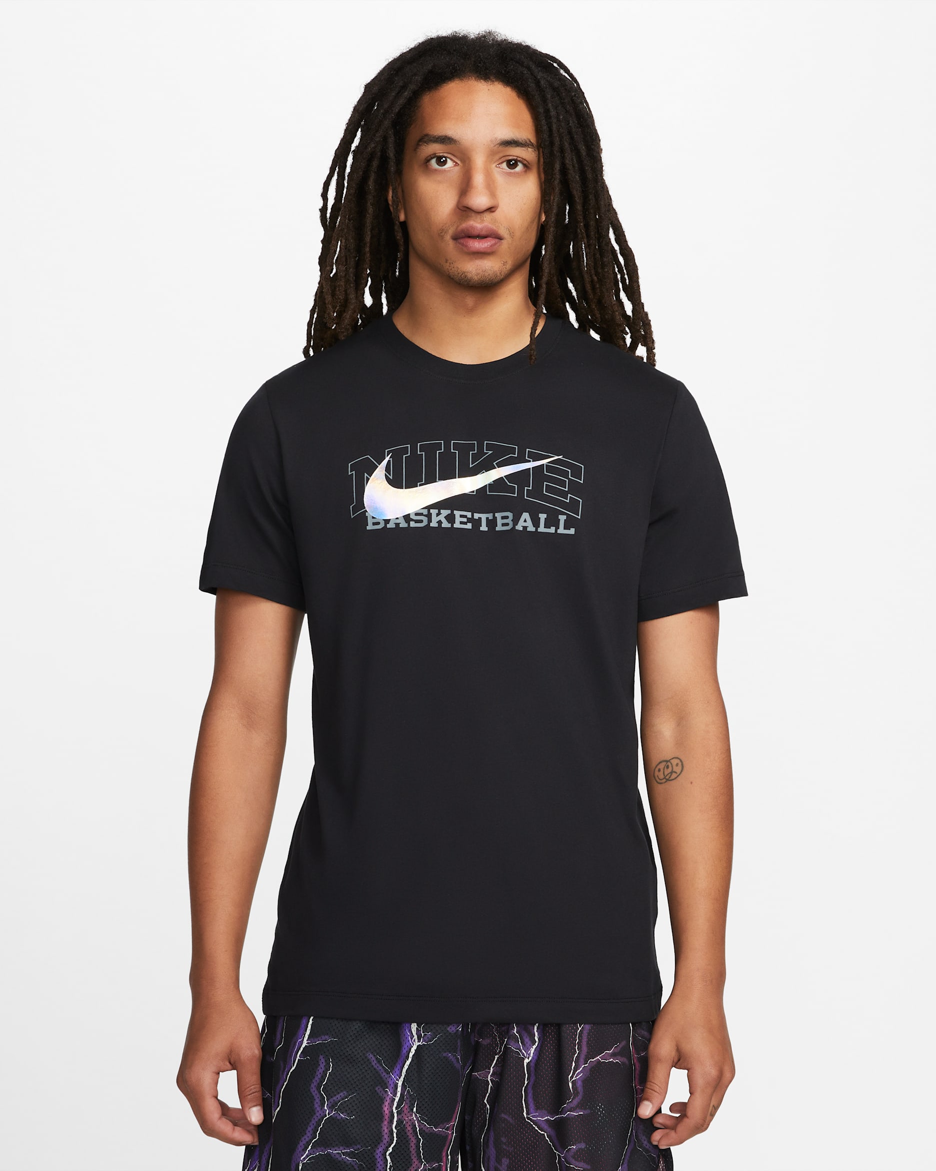 Playera de básquetbol para hombre Nike Dri-FIT Swoosh - Negro