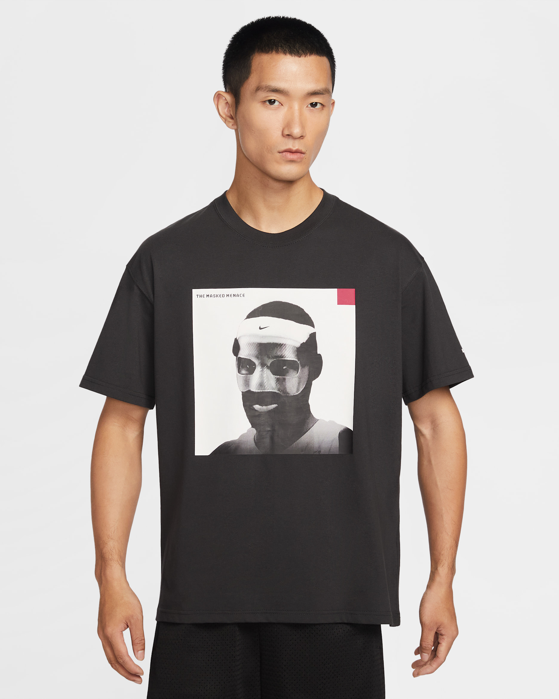 LeBron "Masked Menace" Men's Basketball T-Shirt - Off Noir