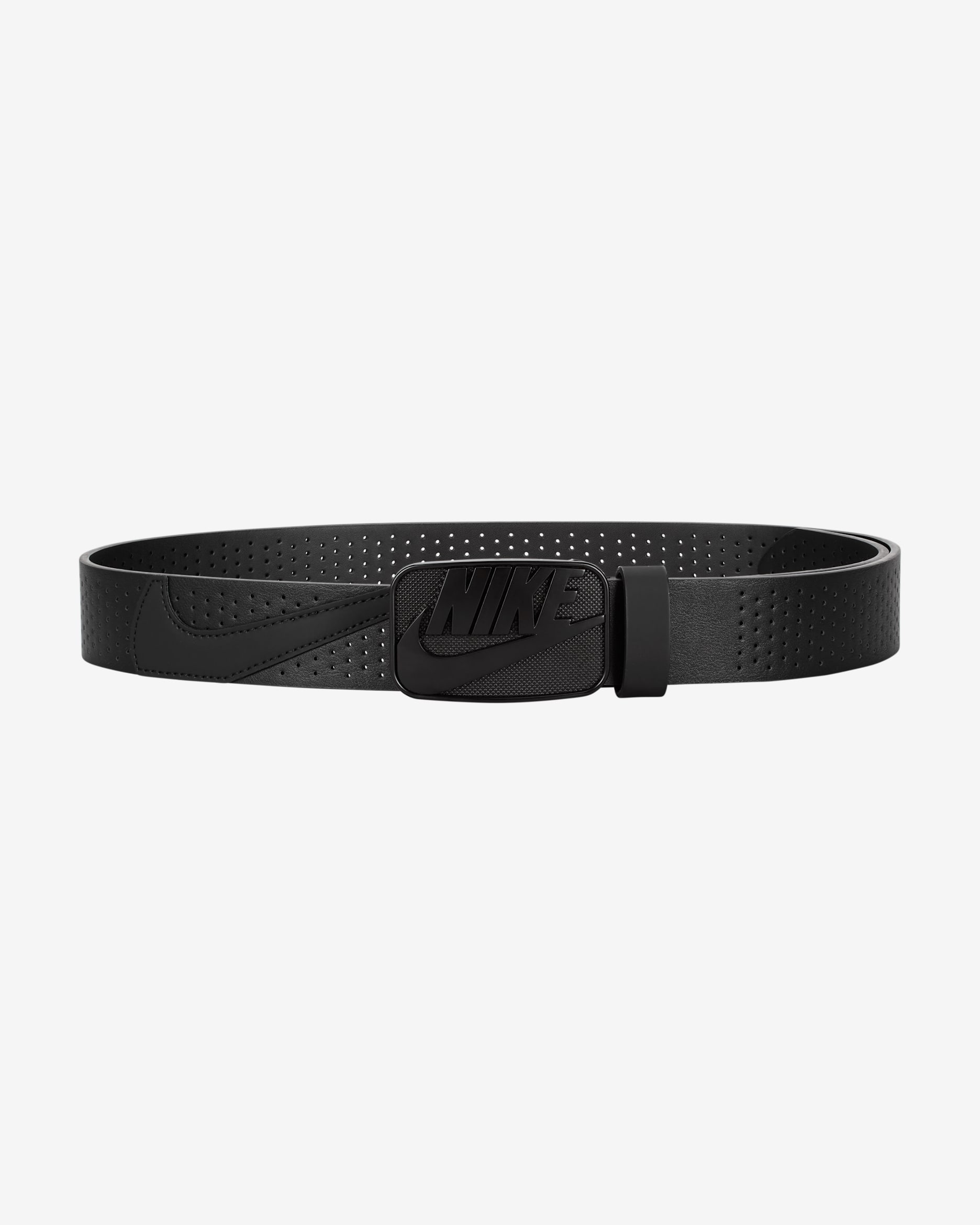 Cinturón perforado para hombre Nike Futura - Negro