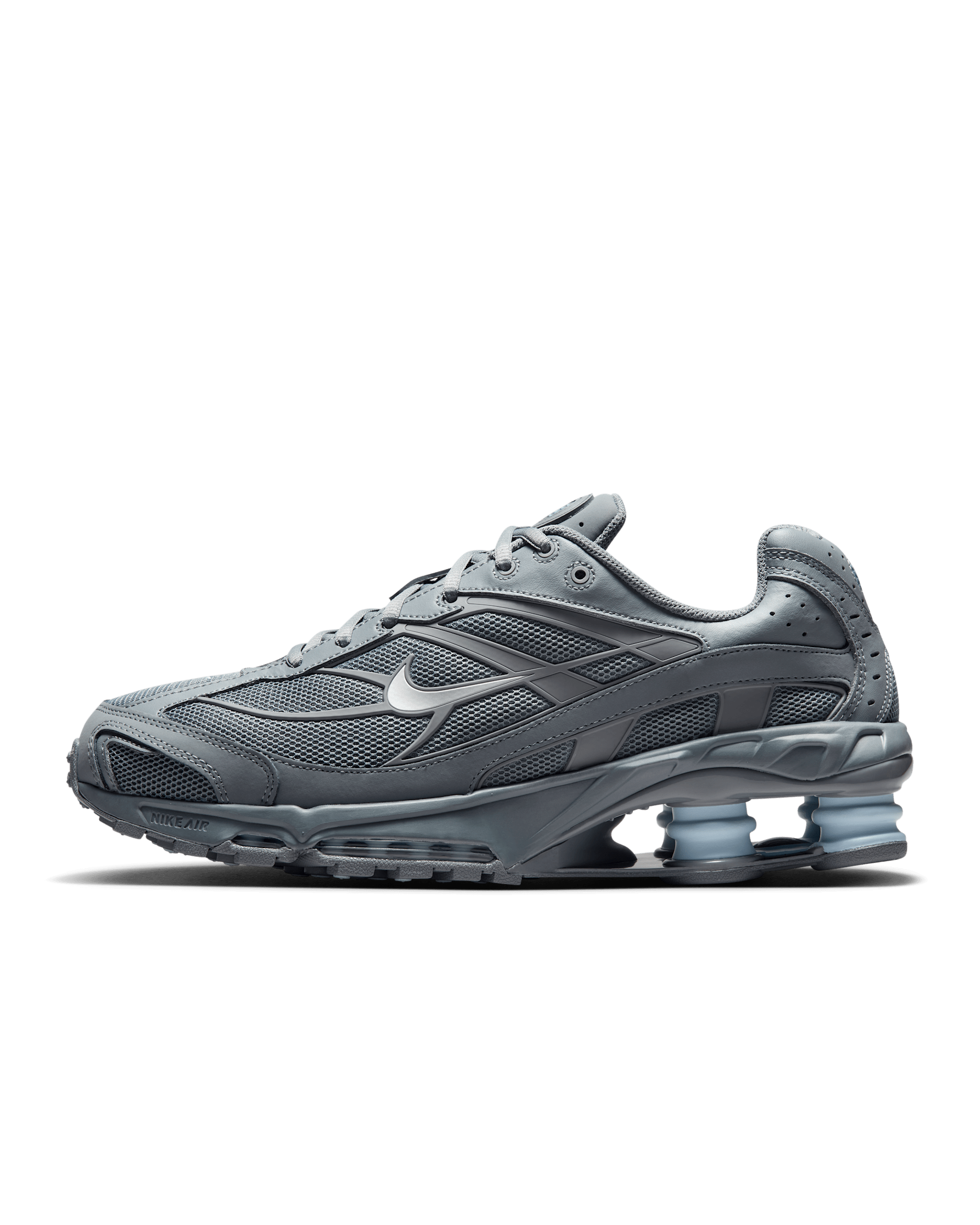Tenis para hombre Nike Shox Ride 2 - Gris azulado/Azul celestino/Plata metalizado