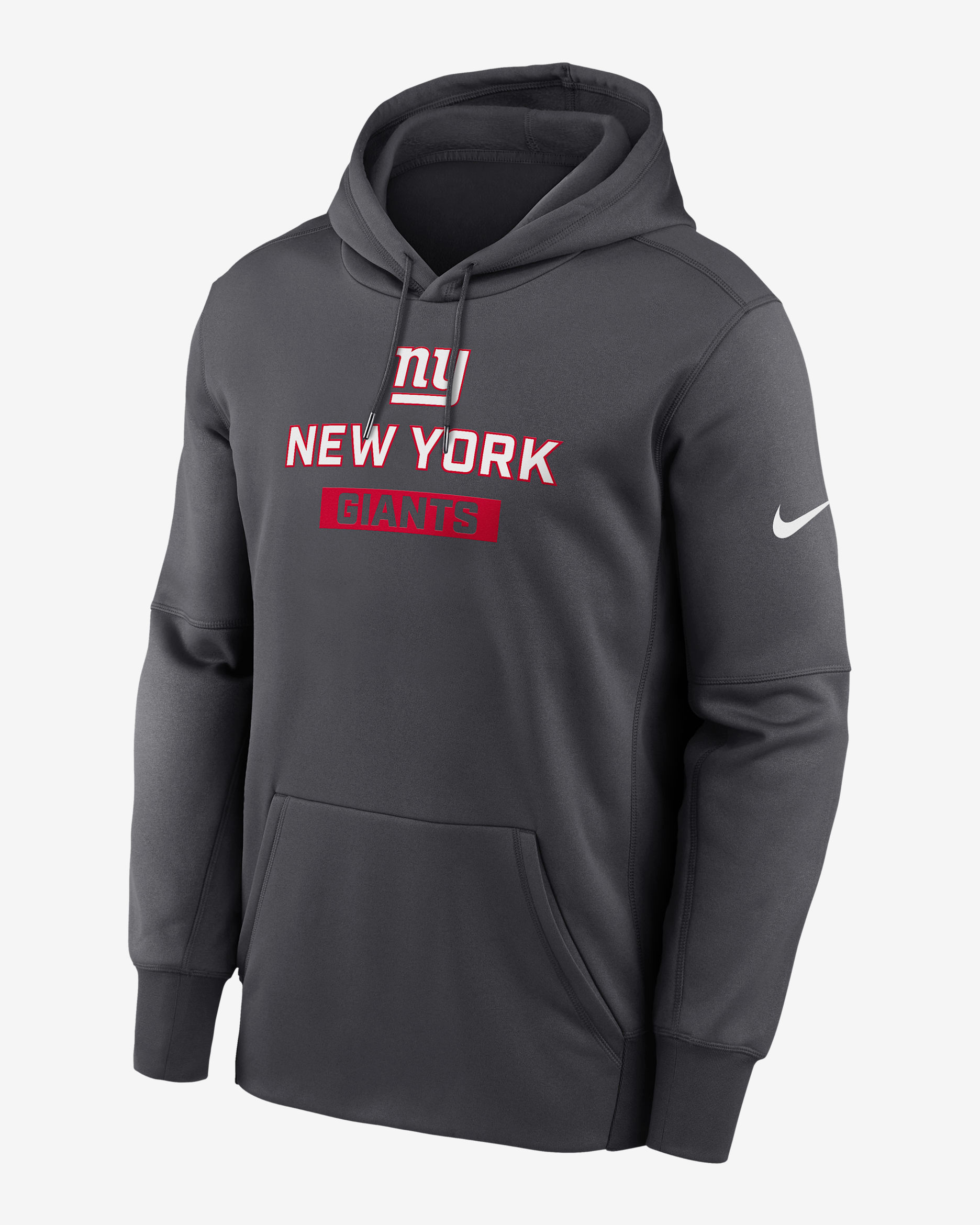 New York Giants Toss Sweep Men’s Nike Therma NFL Pullover Hoodie - Anthracite