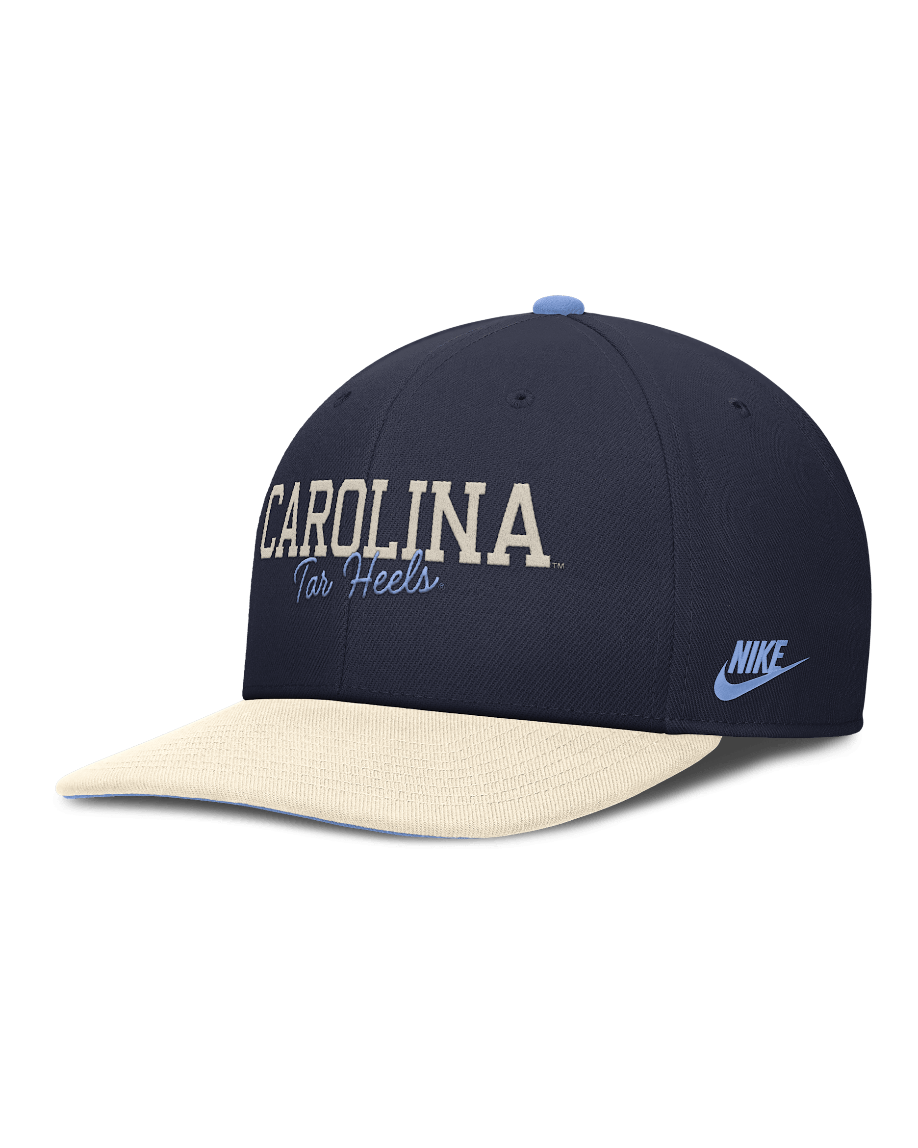 North Carolina Legacy Script Men's Nike Dri-FIT College Adjustable Hat - White