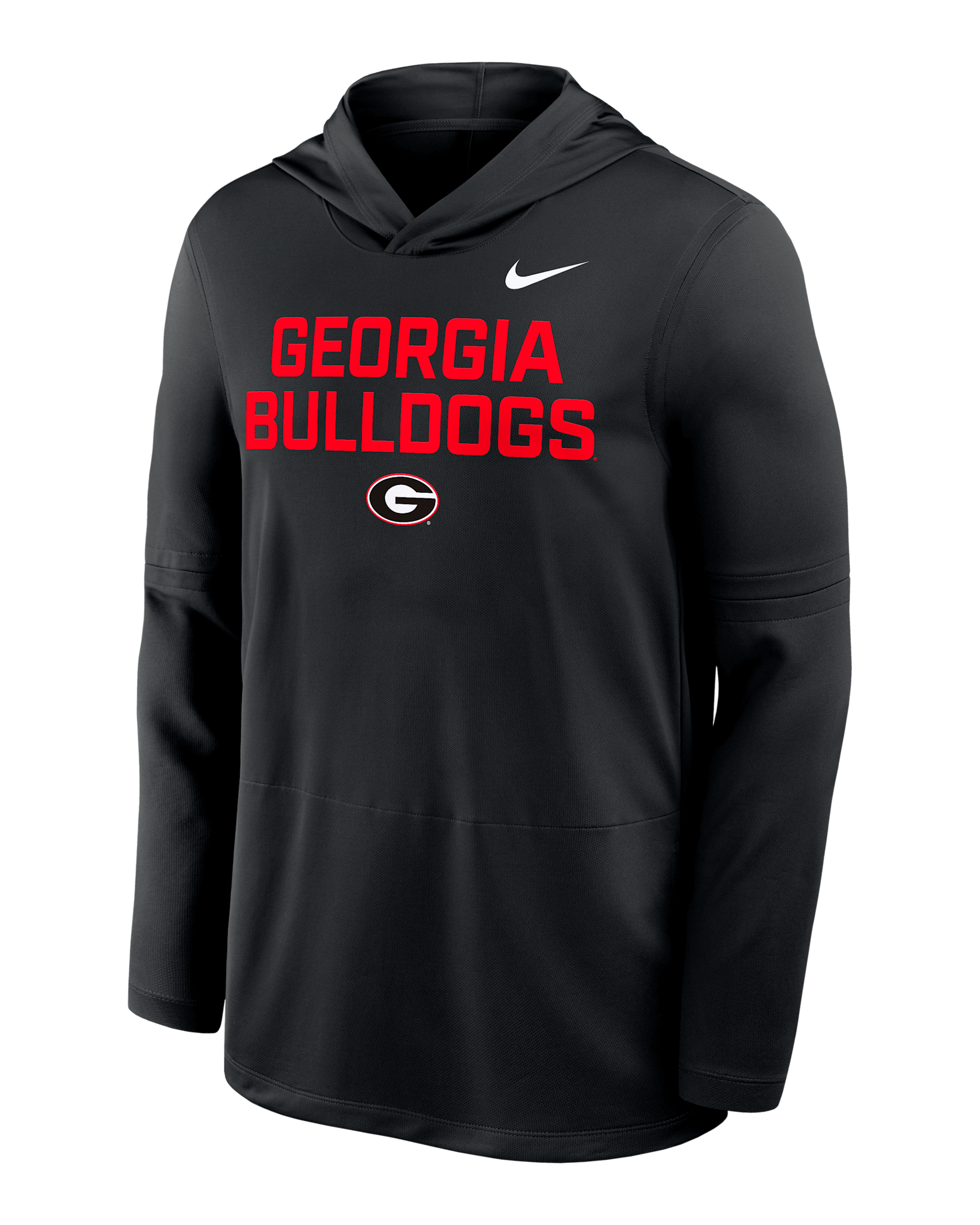 Georgia Sideline Men's Nike Dri-FIT College Long-Sleeve Hooded Top - Black