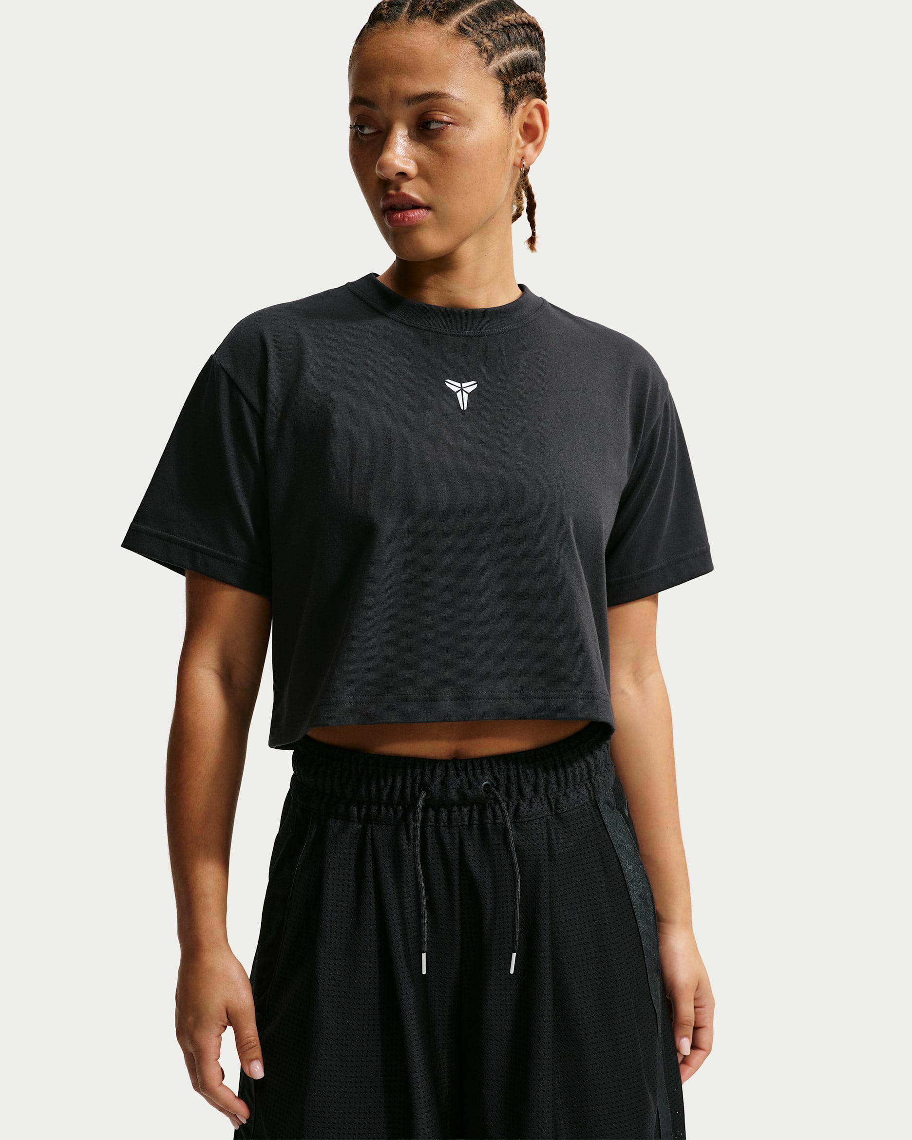 Kobe Women's Dri-FIT Cropped Basketball T-Shirt - Black