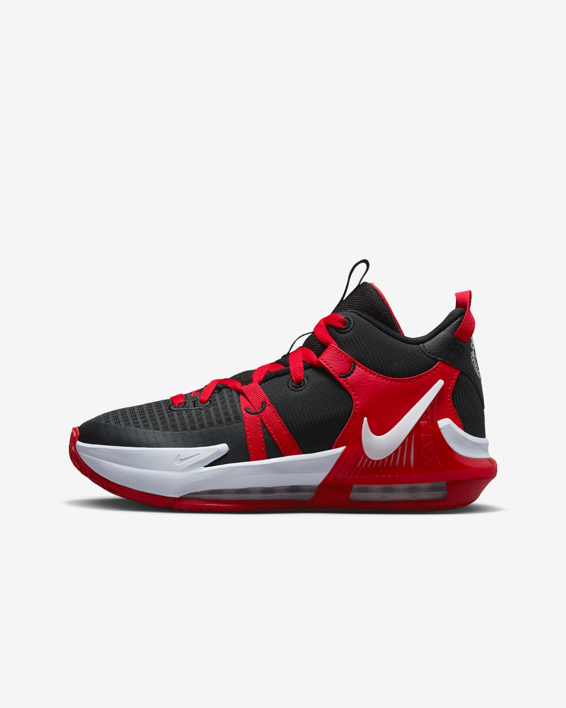 LeBron Witness 7 Older Kids' Basketball Shoes - Black/University Red/White
