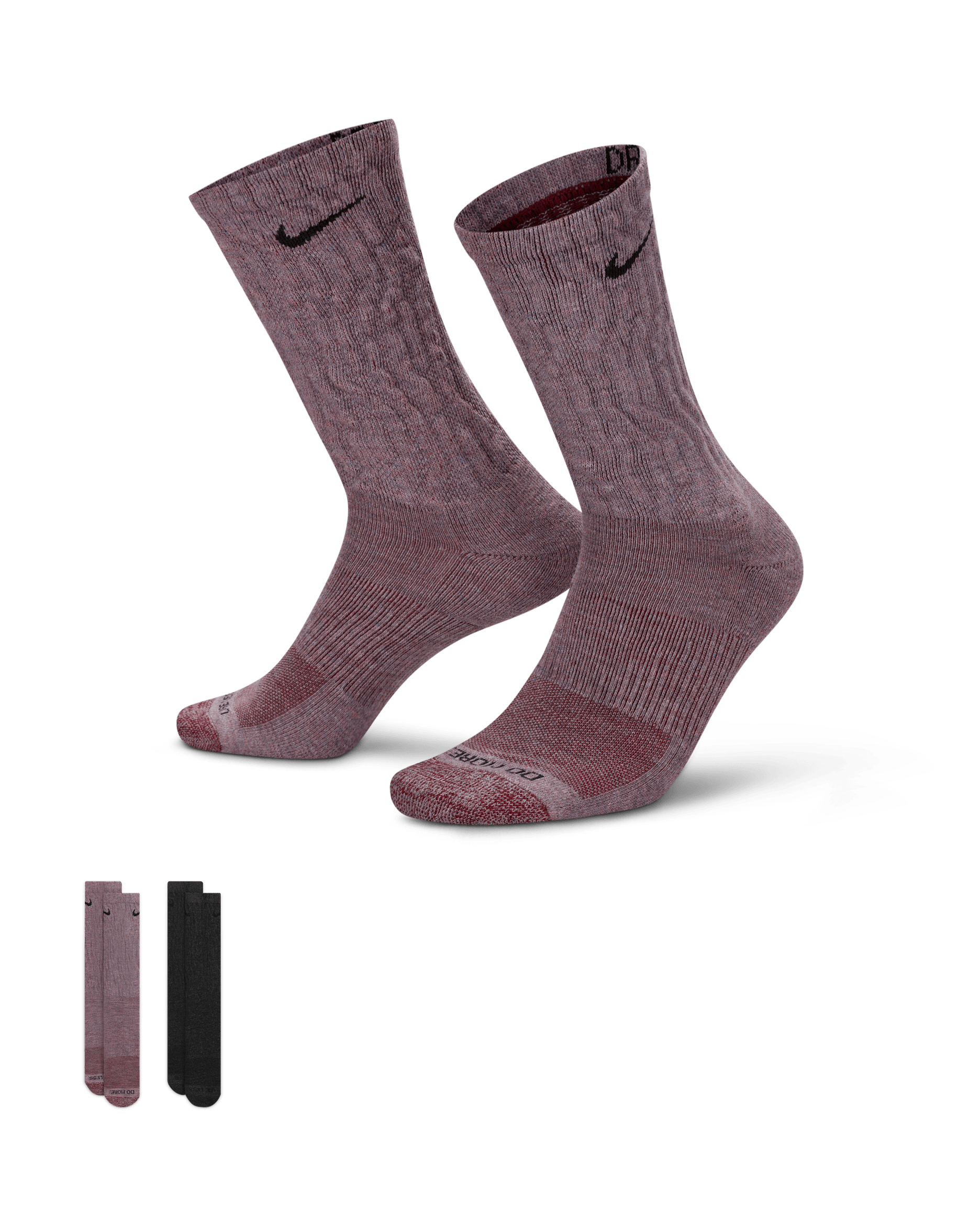 ถุงเท้าข้อยาวลดแรงกระแทก Nike Everyday Plus (2 คู่) - หลายสี