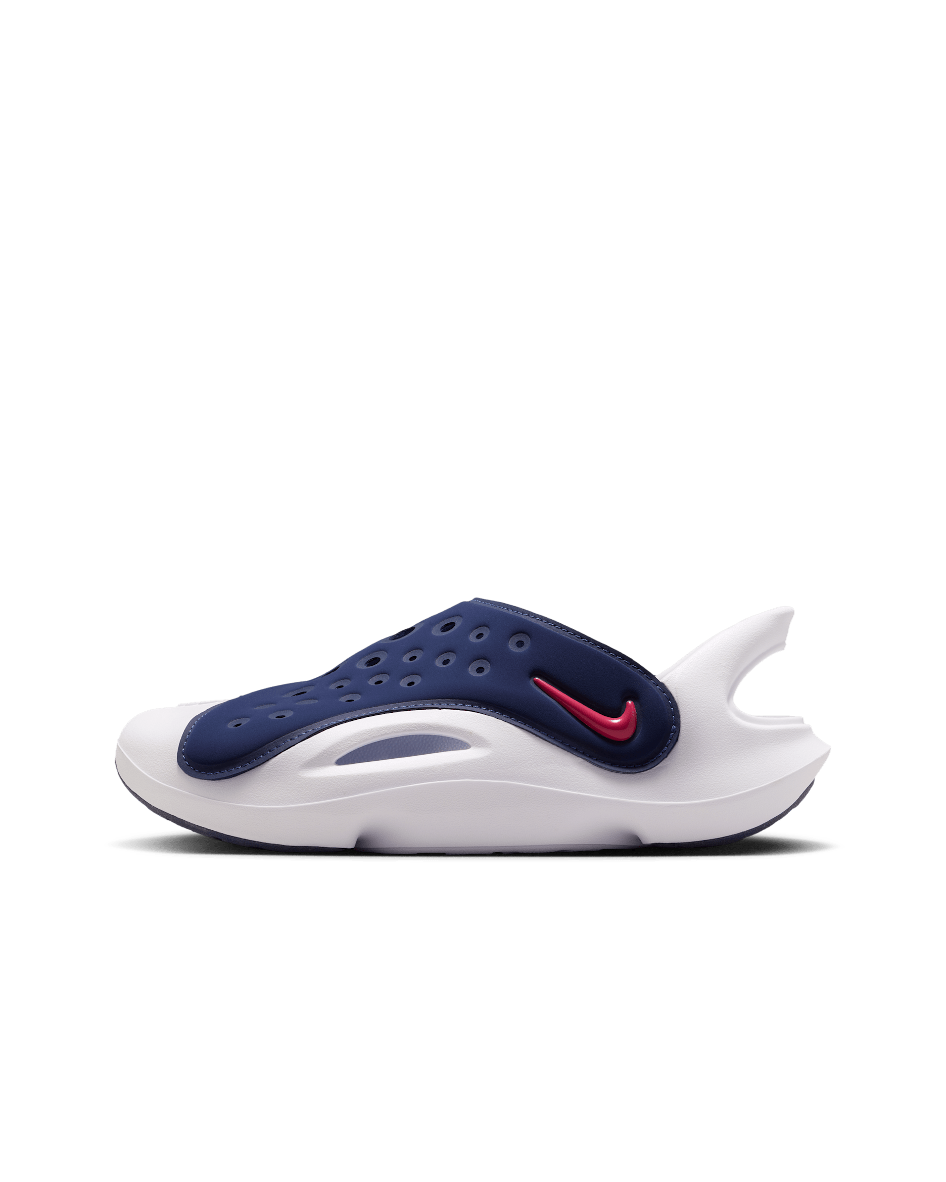 Nike Aqua Swoosh Older Kids' Sandals - Midnight Navy/White/Rush Pink