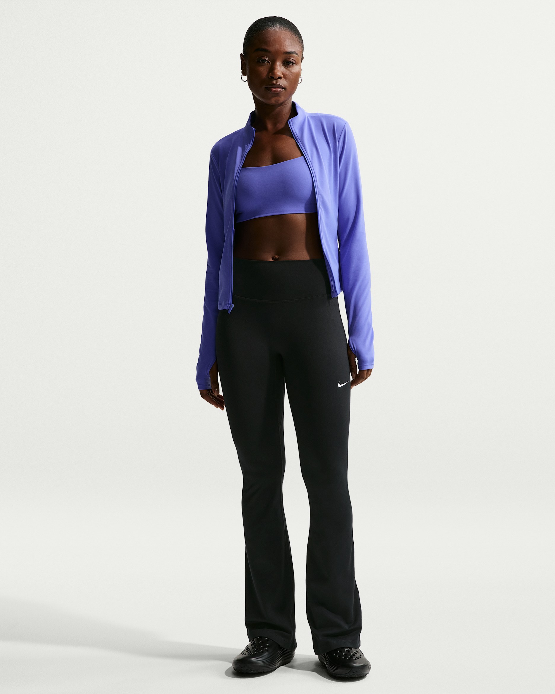 Nike One Women's High-Waisted Flared Leggings - Black/White