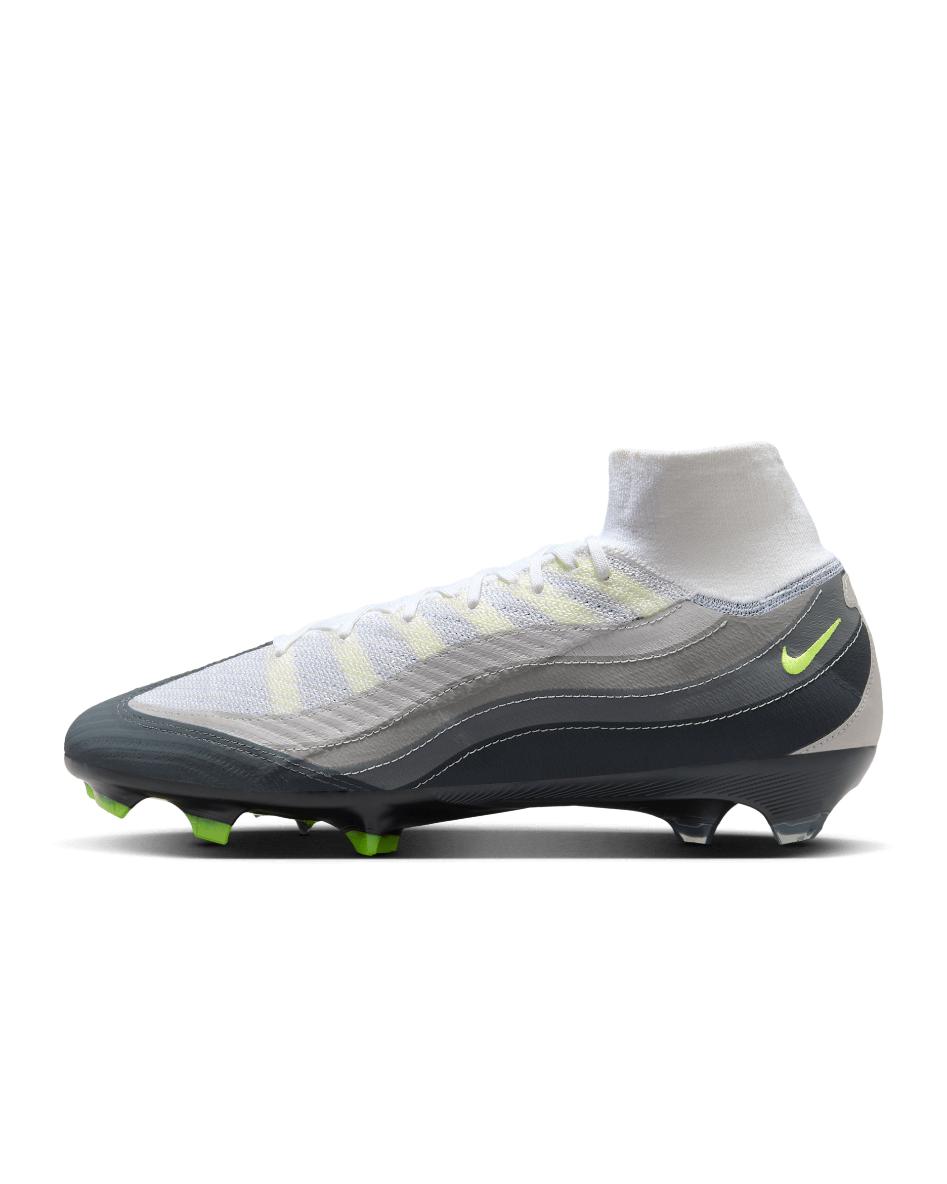 Tacos de fútbol para terreno firme de corte high Nike Mercurial Superfly 10 Elite x Air Max 95 SE - Negro/Antracita/Grafito claro/Amarillo neón