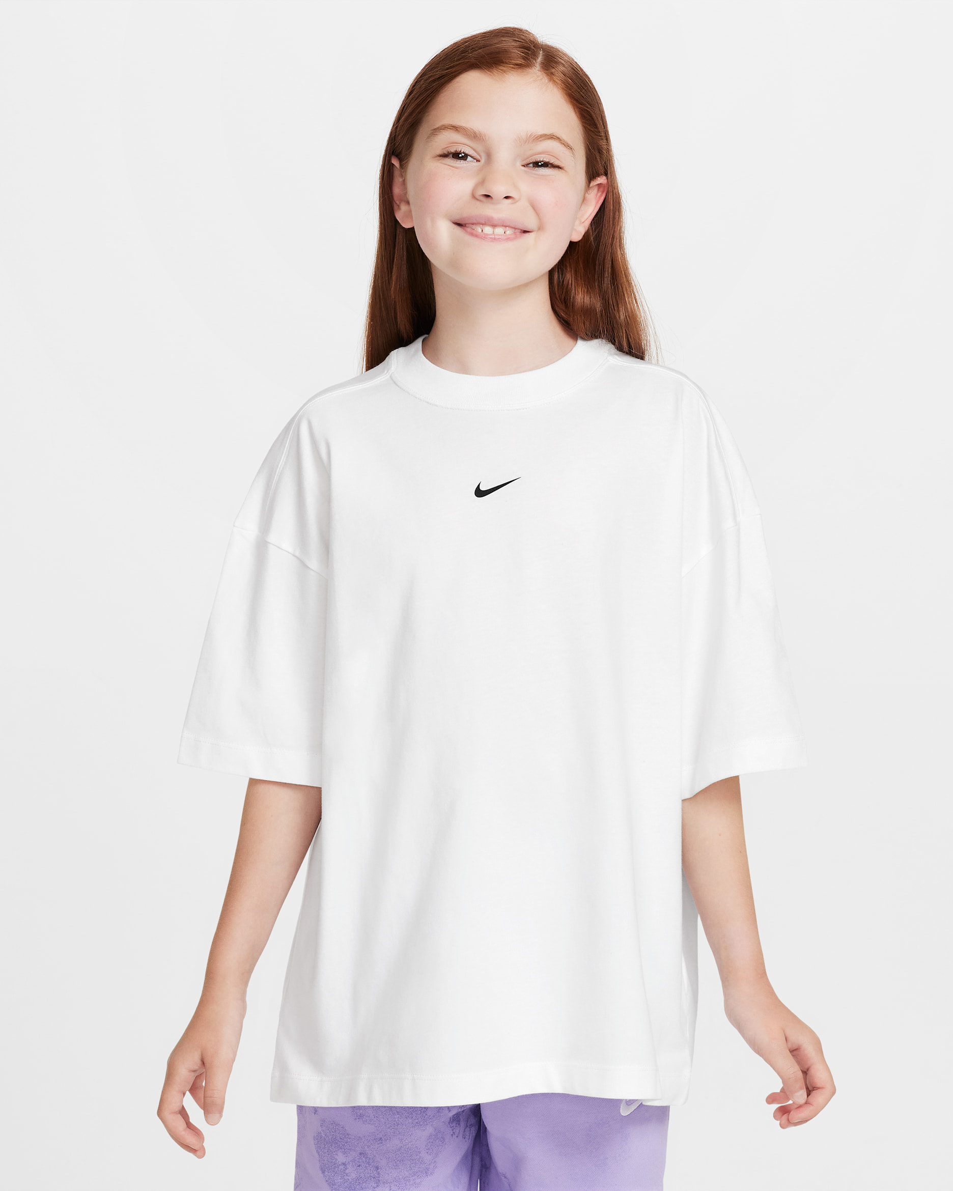 Nike Sportswear Big Kids' (Girls') Oversized T-Shirt - White