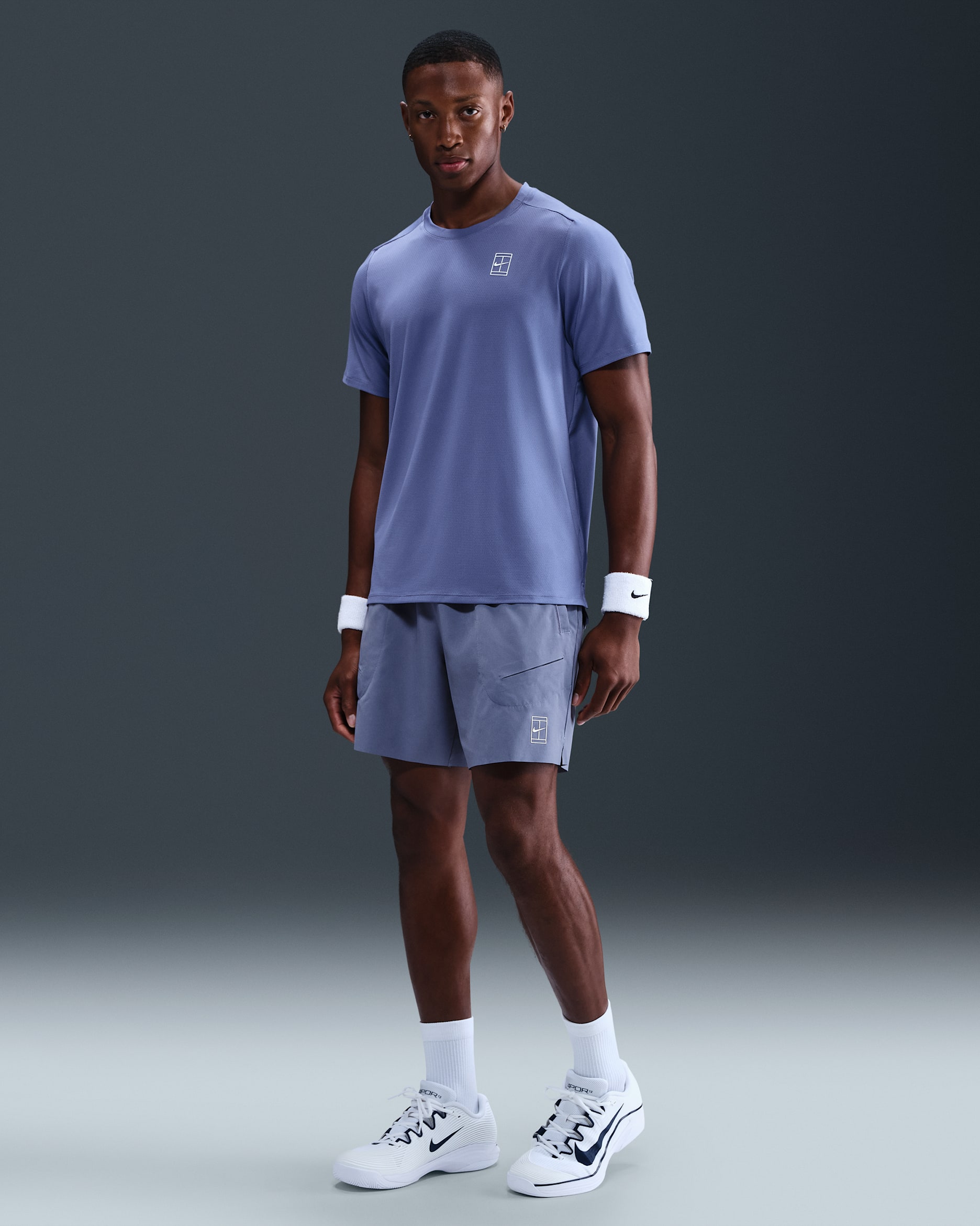 NikeCourt Advantage Pantalons curts de tennis Dri-FIT de 15 cm - Home - World Indigo/Blanc
