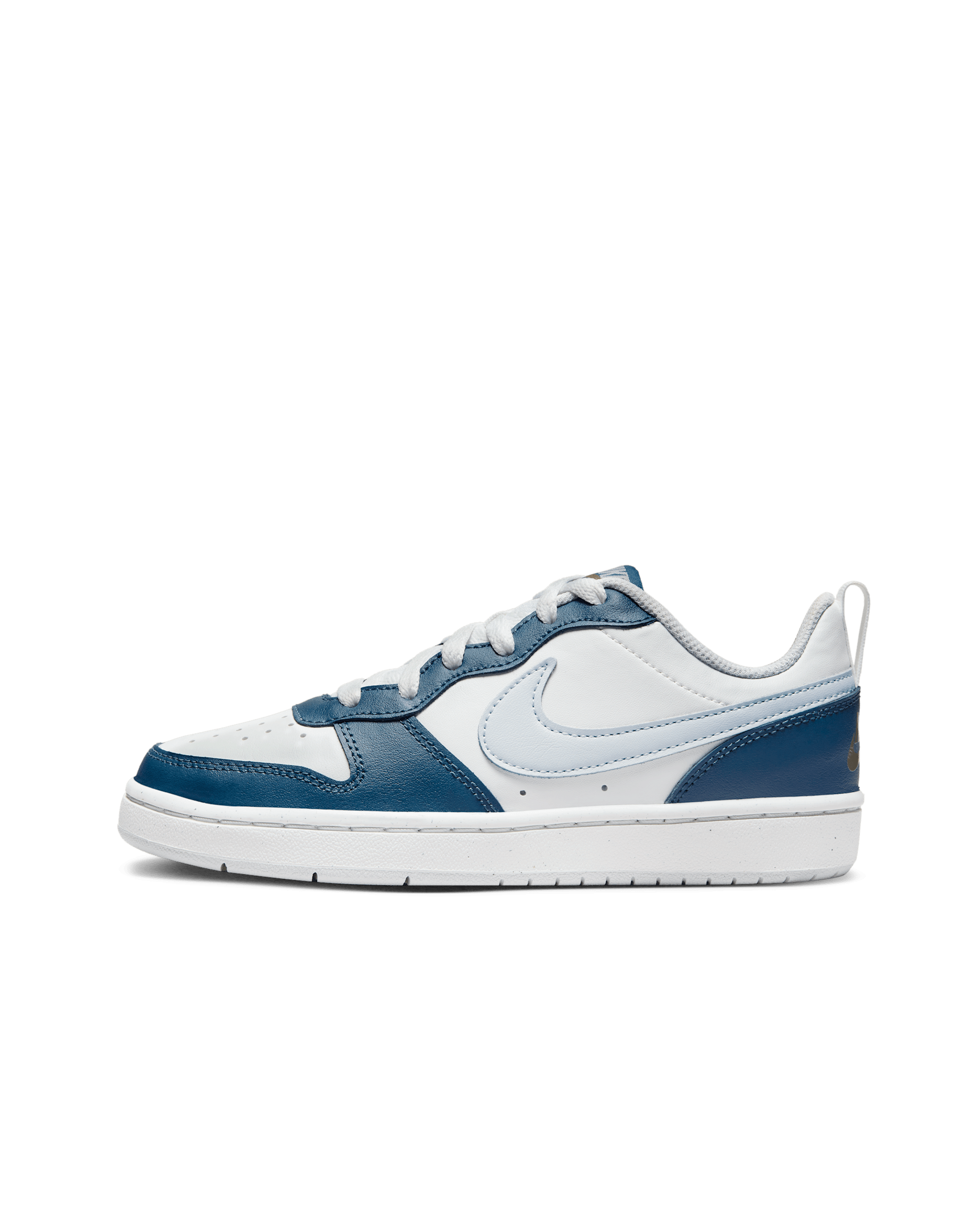 Nike Court Borough Low 2 Big Kids' Shoes - Summit White/Valerian Blue/Pilgrim/Pure Platinum