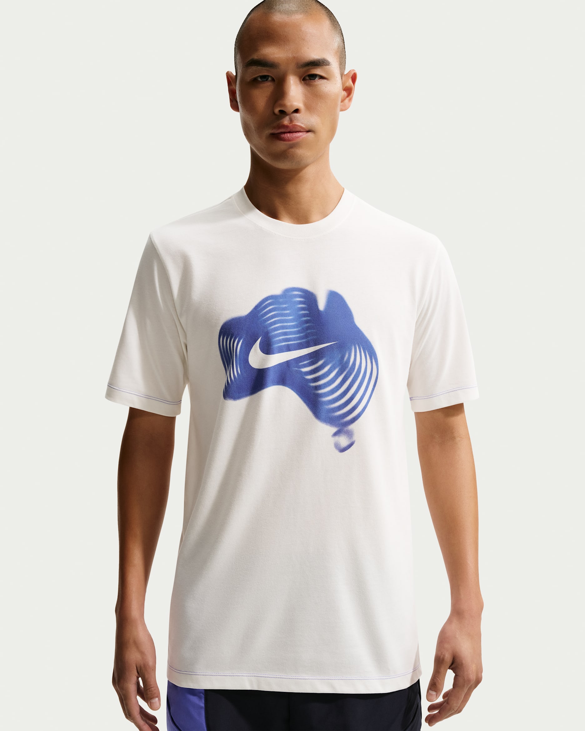 NikeCourt Men's Dri-FIT Tennis T-Shirt - Sail/Sapphire