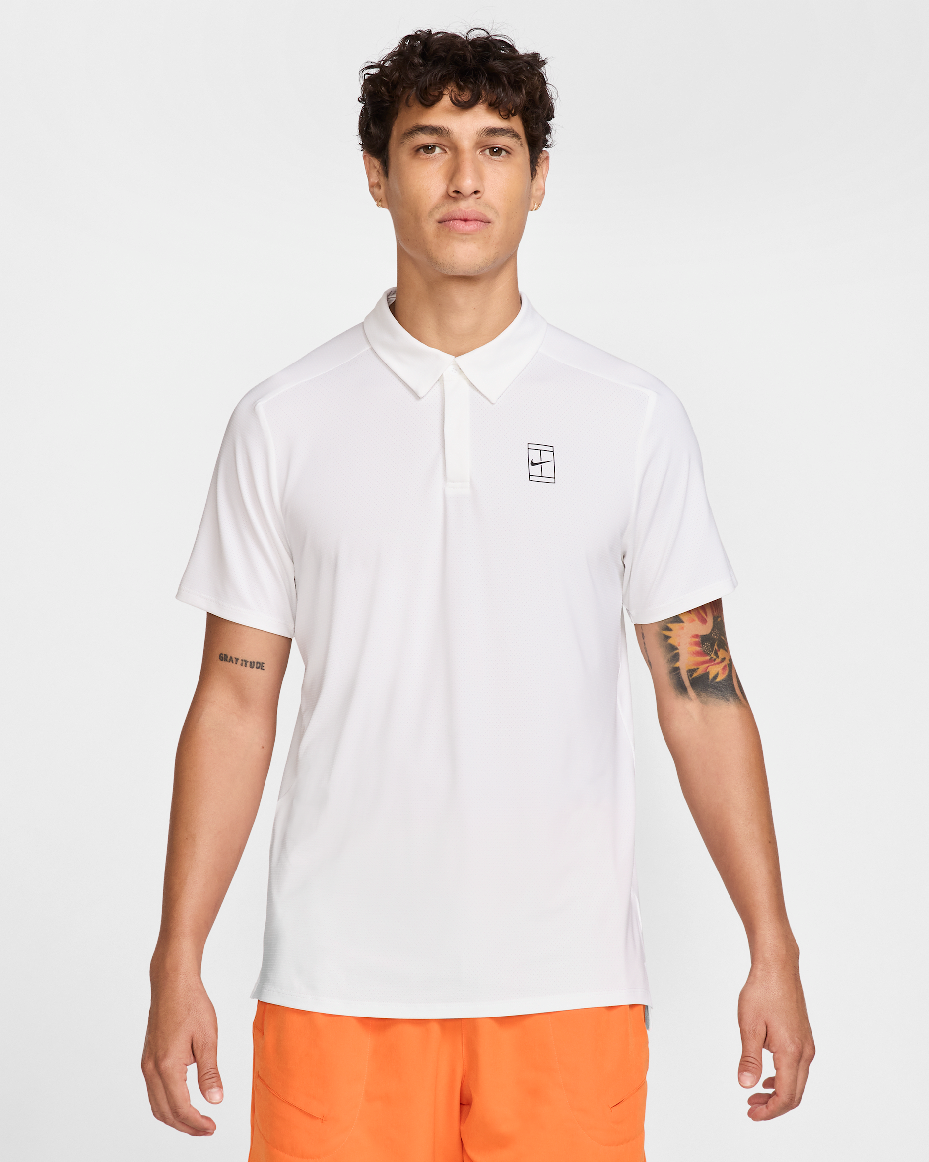 NikeCourt Advantage Men's NikeCourt Polo - White/White/Black