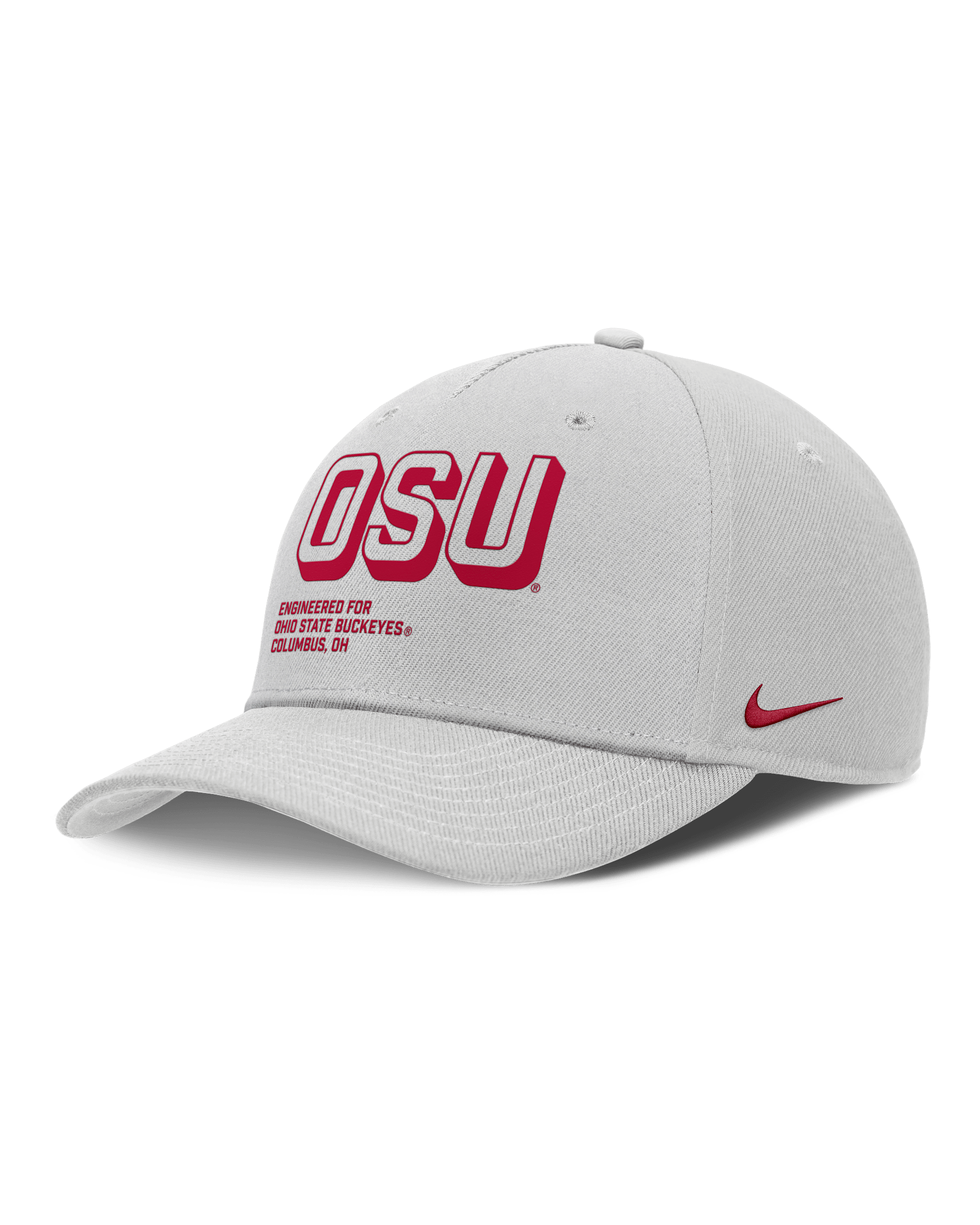 Ohio State On-Field Primetime Rise Men's Nike College Adjustable Hat - Grey