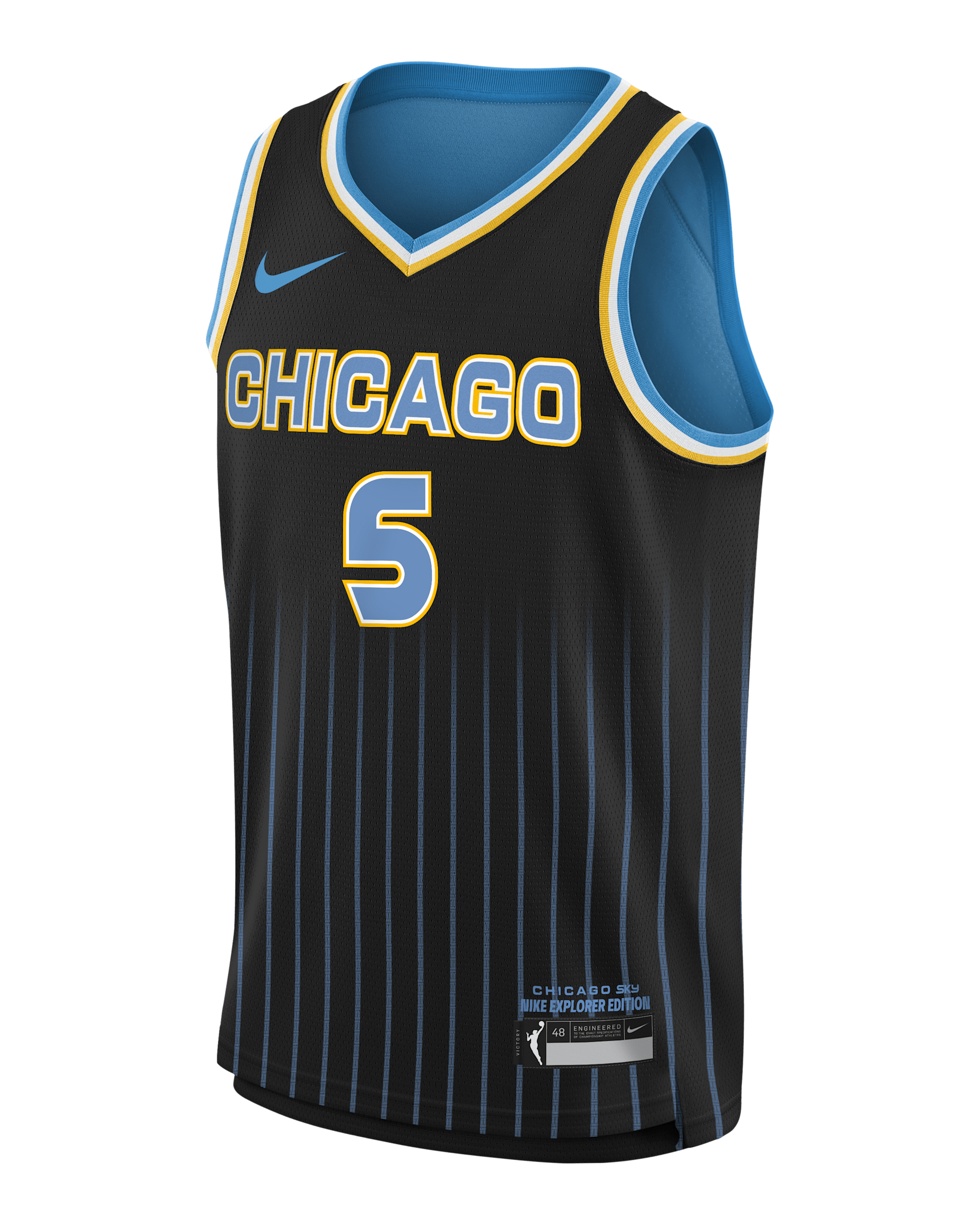 Angel Reese Chicago Sky 2024 Explorer Edition Big Kids' Nike Dri-FIT WNBA Swingman Jersey - Black