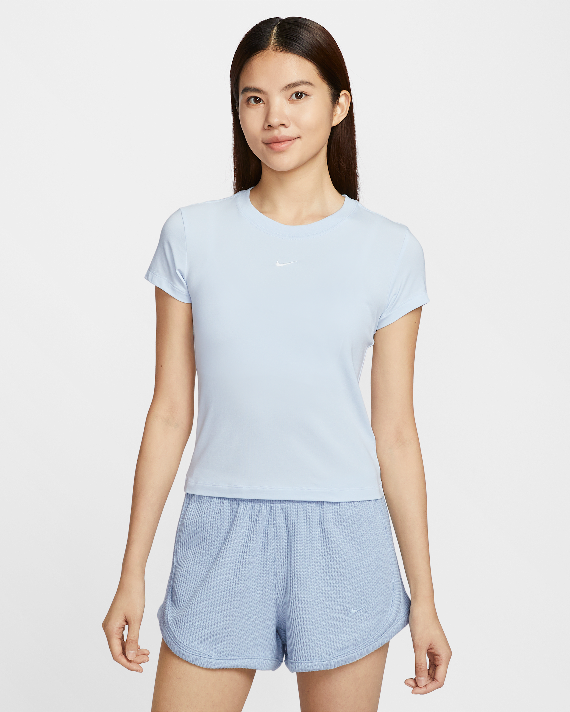 ナイキ スポーツウェア チル ニット ウィメンズ Tシャツ - ブルーティント/セイル