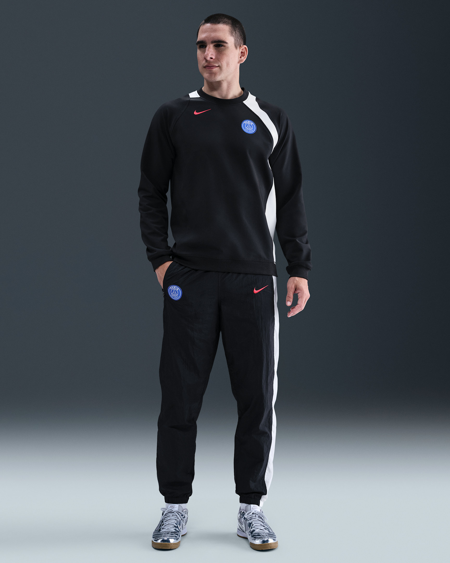 Paris Saint-Germain Third Nike Total 90 Fußball-Trainingshose aus Webmaterial (Herren) - Schwarz/Weiß/Global Red