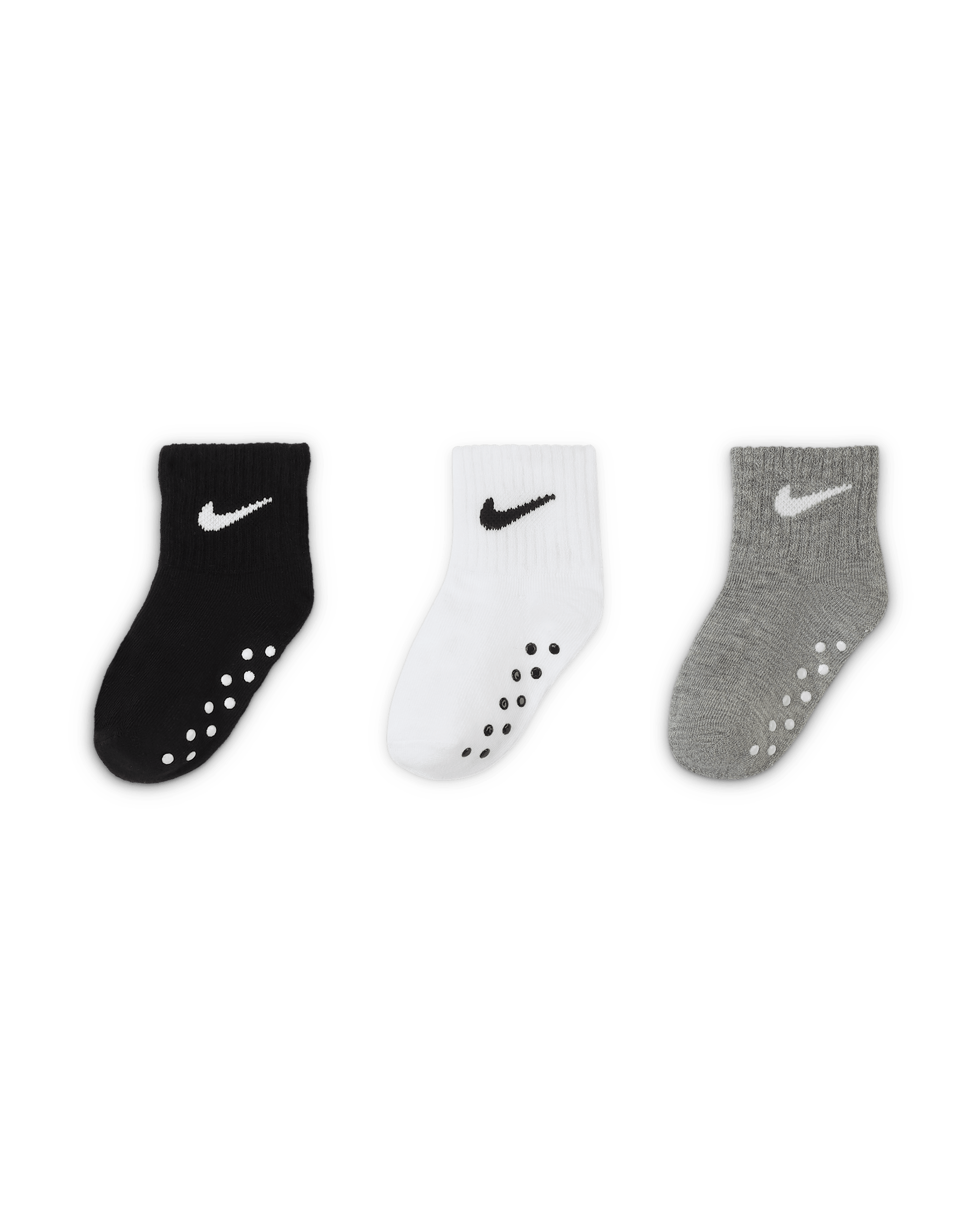 Nike Mitjons curts adherents Swoosh (3 parells) - Nadó - Negre
