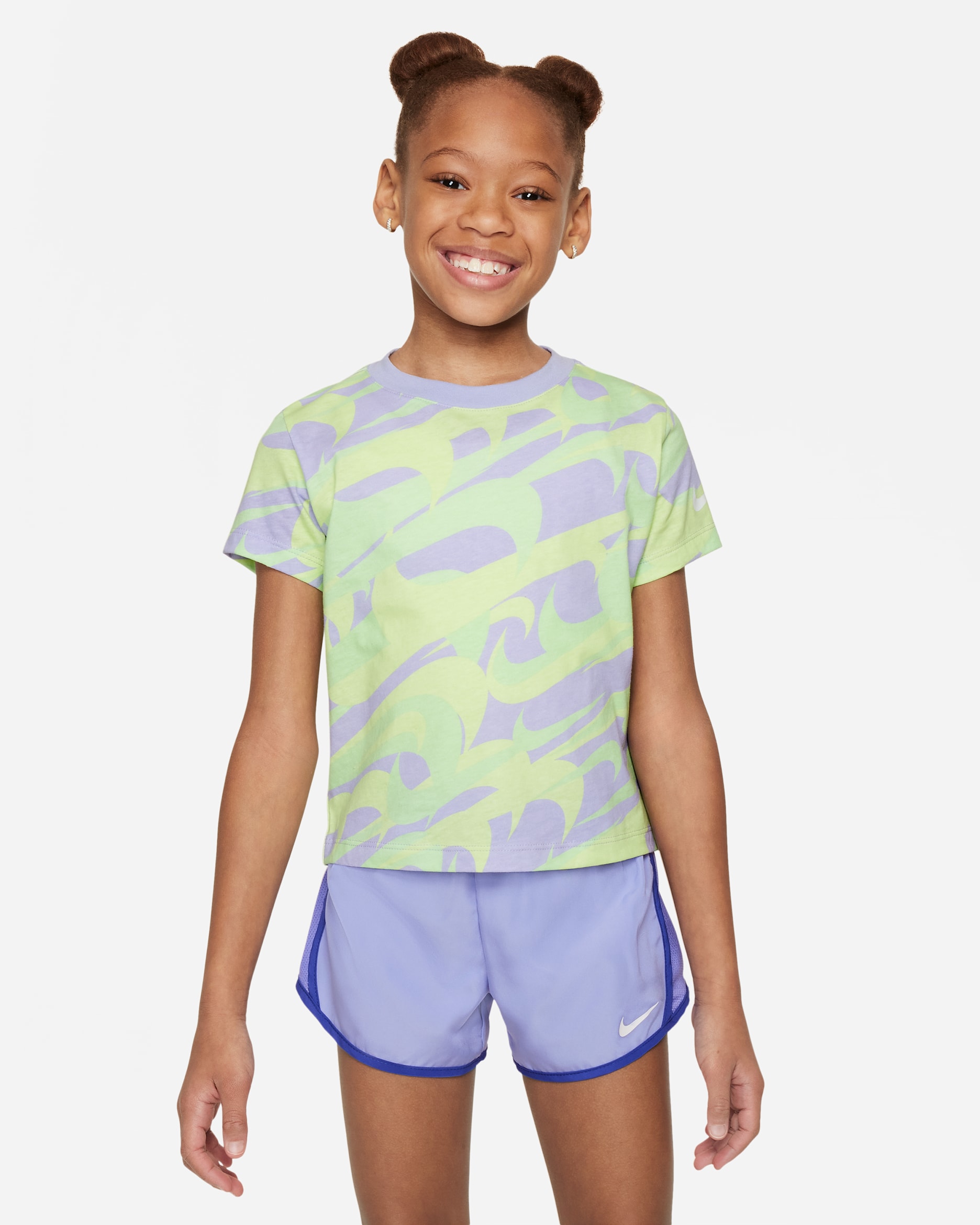 Nike Prep in Your Step T-shirt met graphic voor kleuters - Hydrangeas