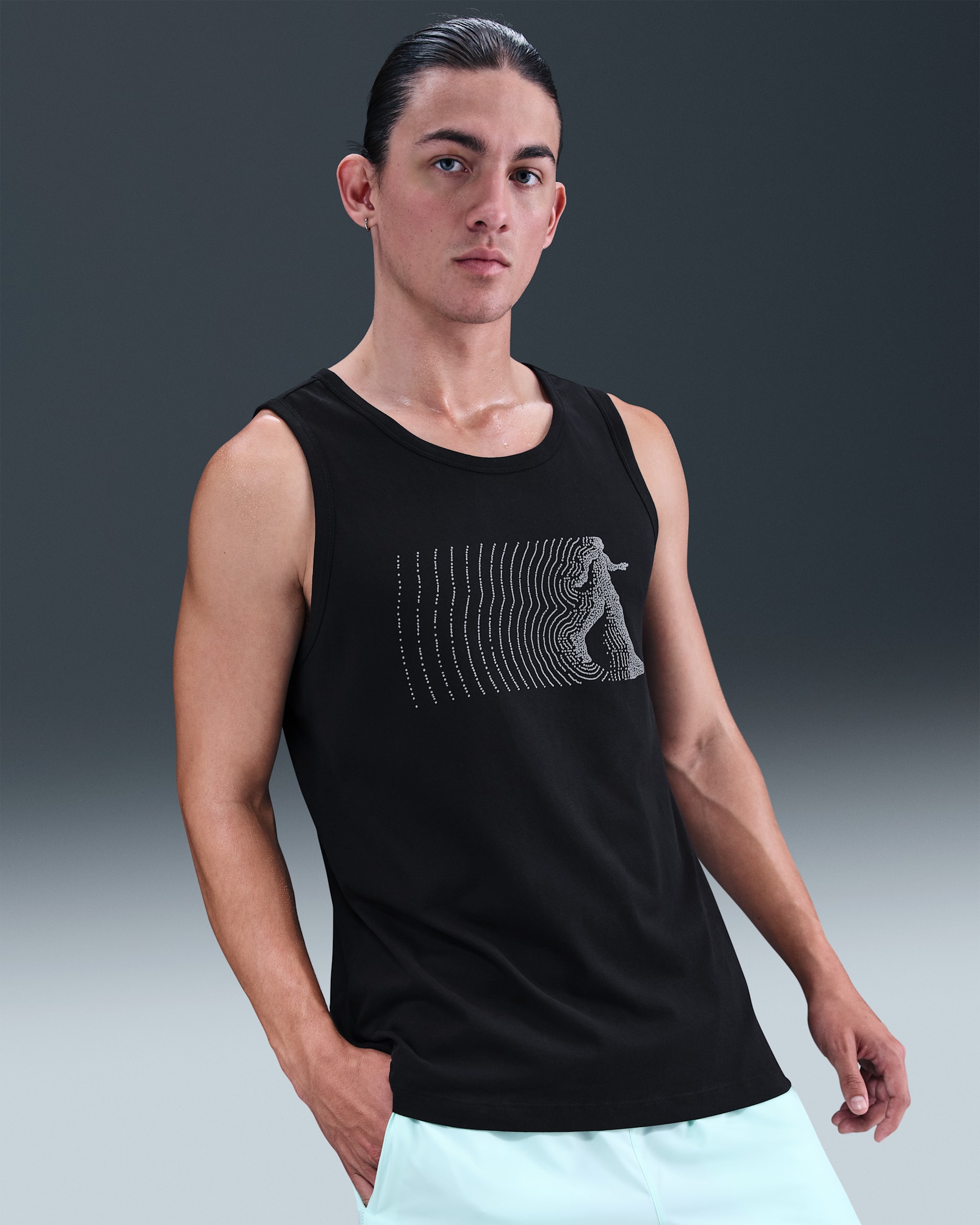 Camiseta de tirantes de correr Dri-FIT para hombre Nike - Negro
