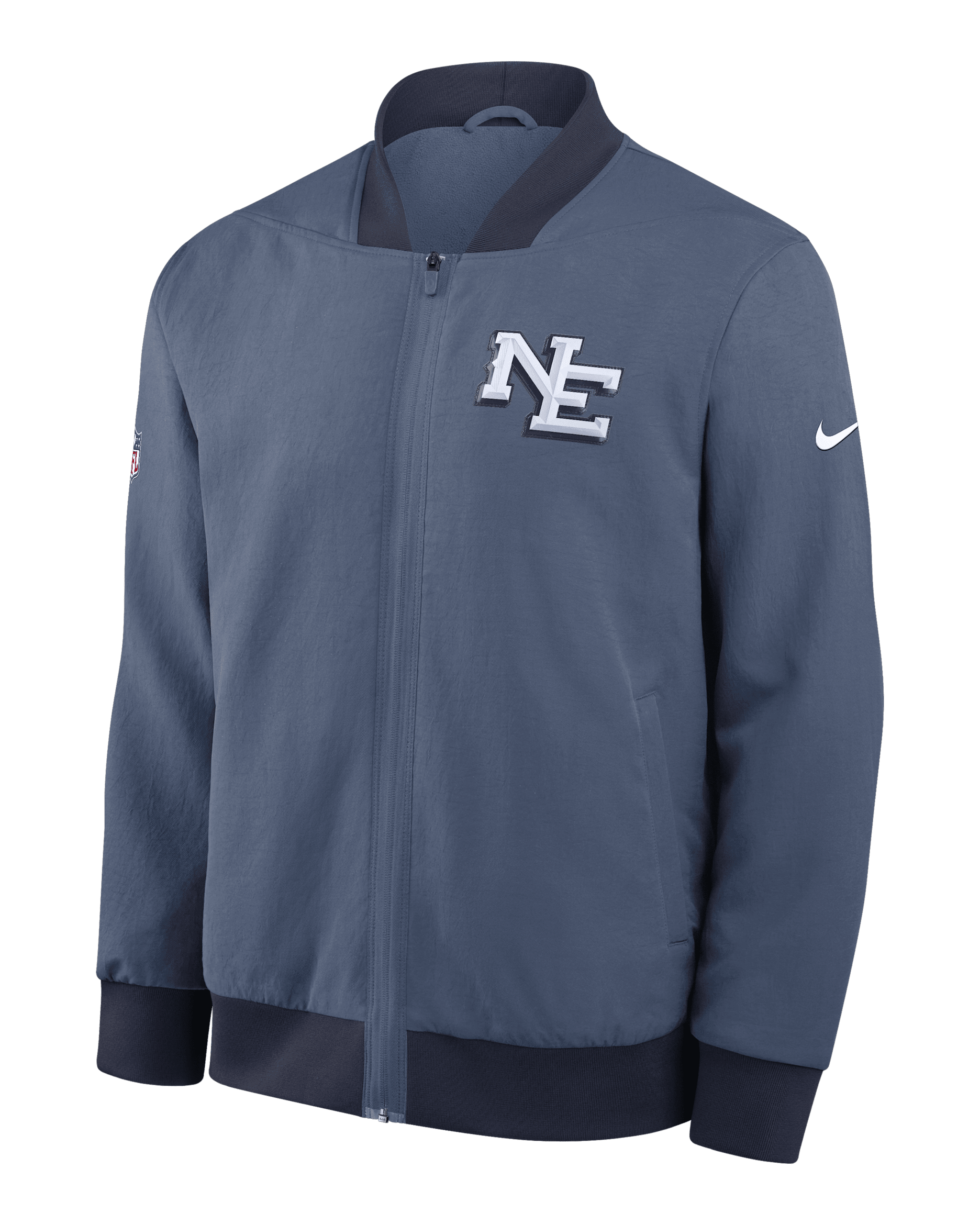 New England Patriots Rivalries Collection Sideline Men's Nike NFL Full-Zip Bomber Jacket - Blue