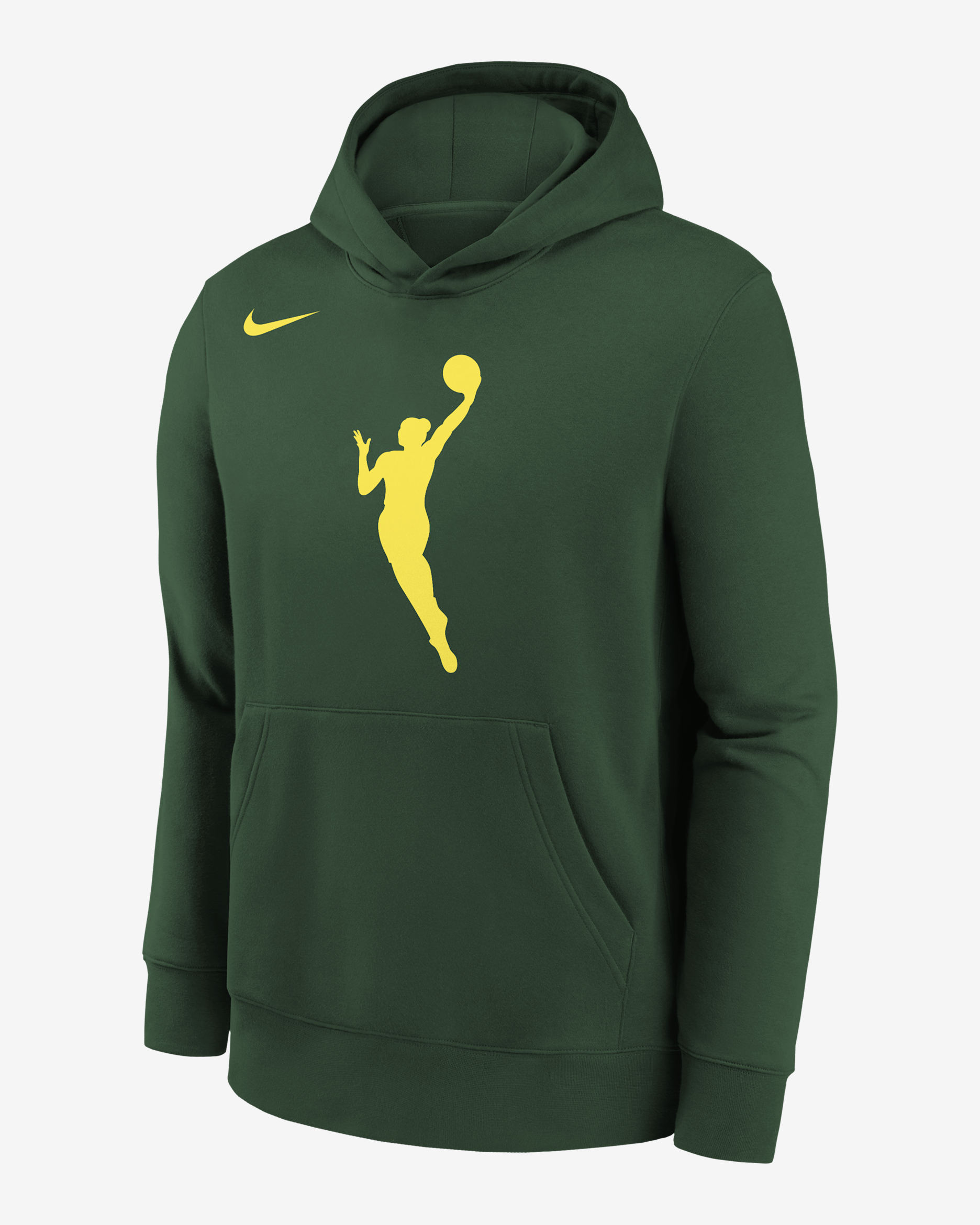 Team 13 Big Kids' Nike WNBA Pullover Hoodie - Hunter Green/Yellow