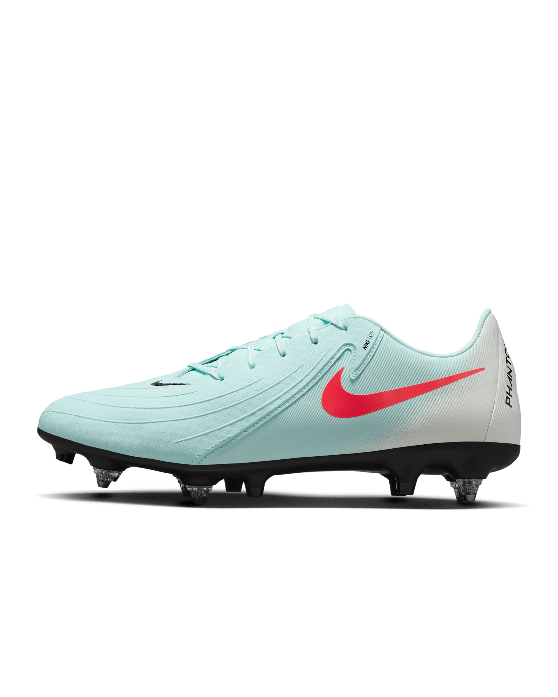 Nike Phantom GX 2 Academy Soft-Ground Low-Top Football Boot - Mint/Off-Noir/Atomic Red