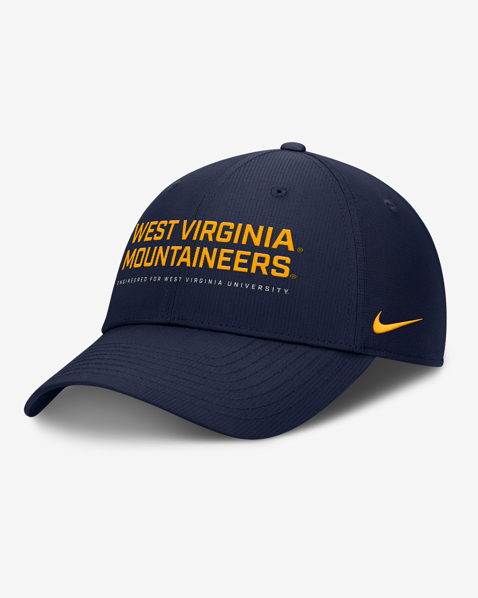 West Virginia On-Field Club Gameday Men's Nike Dri-FIT College Adjustable Hat - Navy