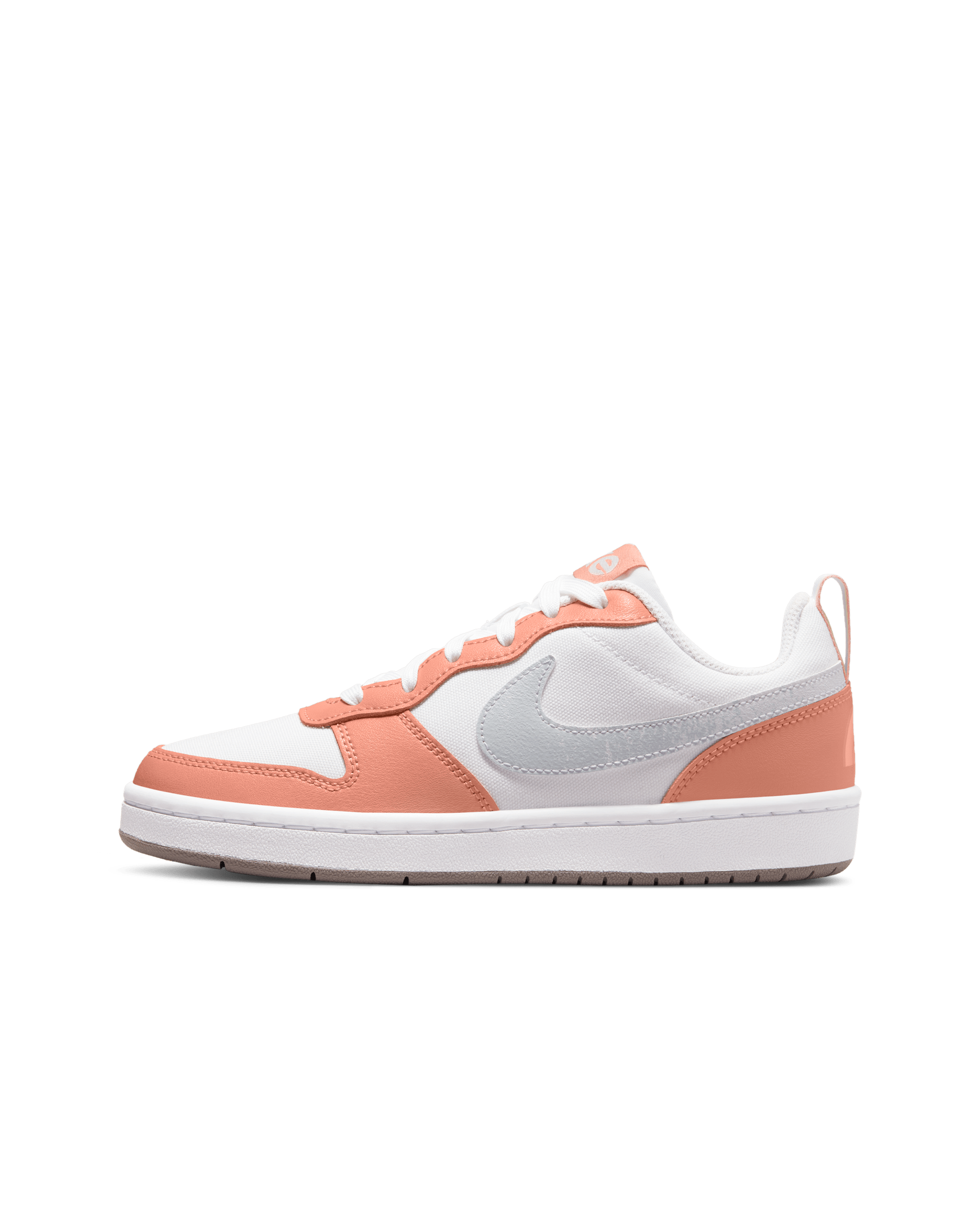 Nike Court Borough Low 2 SE Older Kids' Shoes - White/Light Madder Root/Cave Stone/Aura