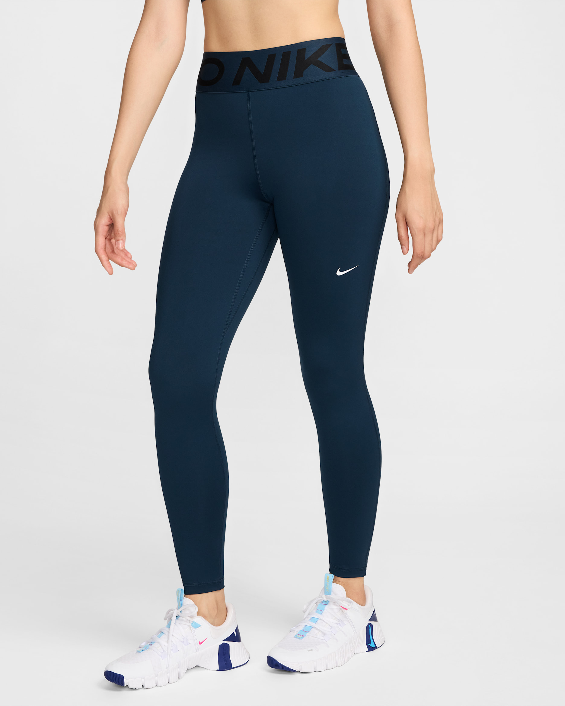 Nike Pro Sculpt Women's High-Waisted Full-Length Leggings - Armory Navy/White