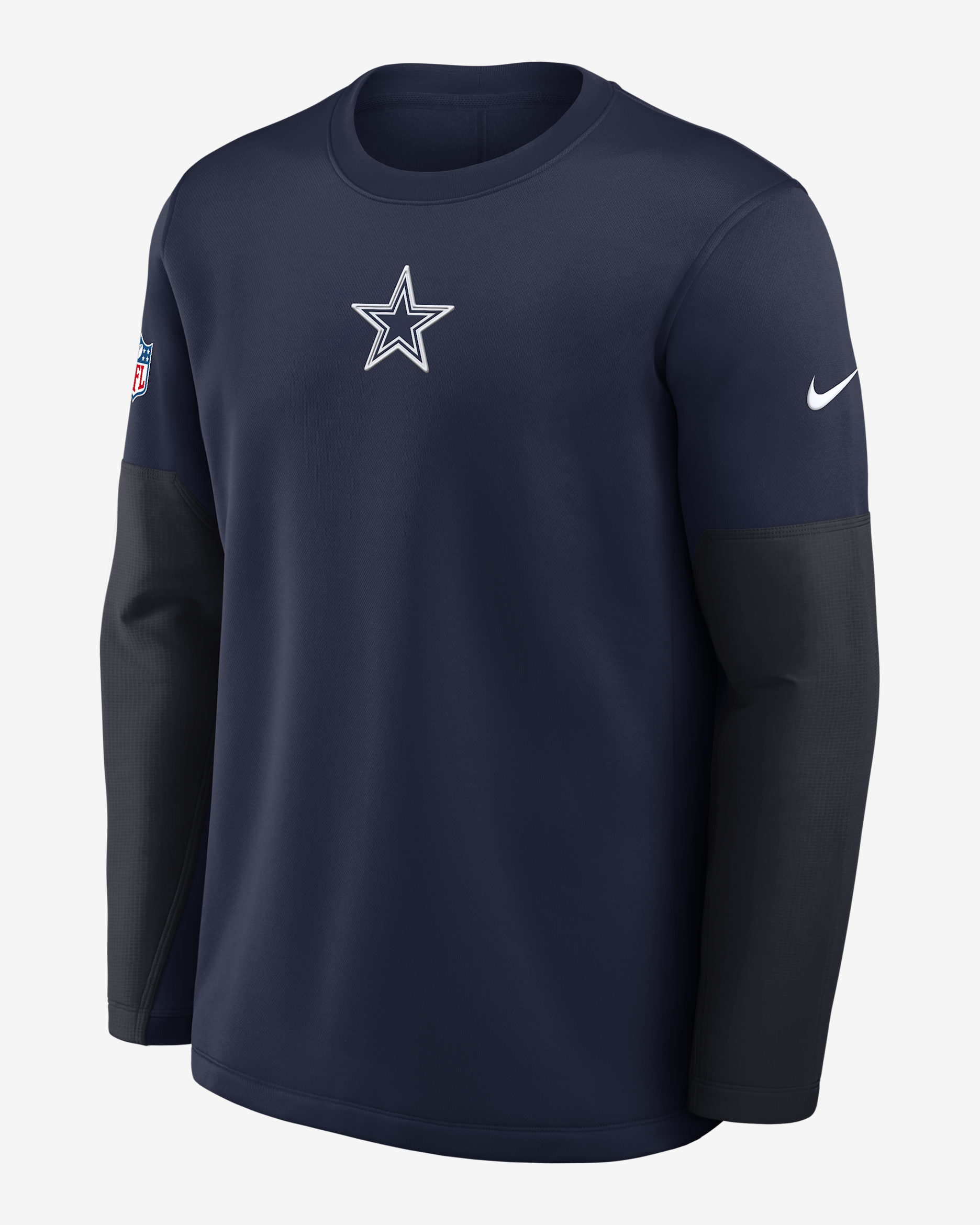 Dallas Cowboys Scripted To Win Sideline Coach Men's Nike Therma-FIT NFL Long-Sleeve T-Shirt - Navy