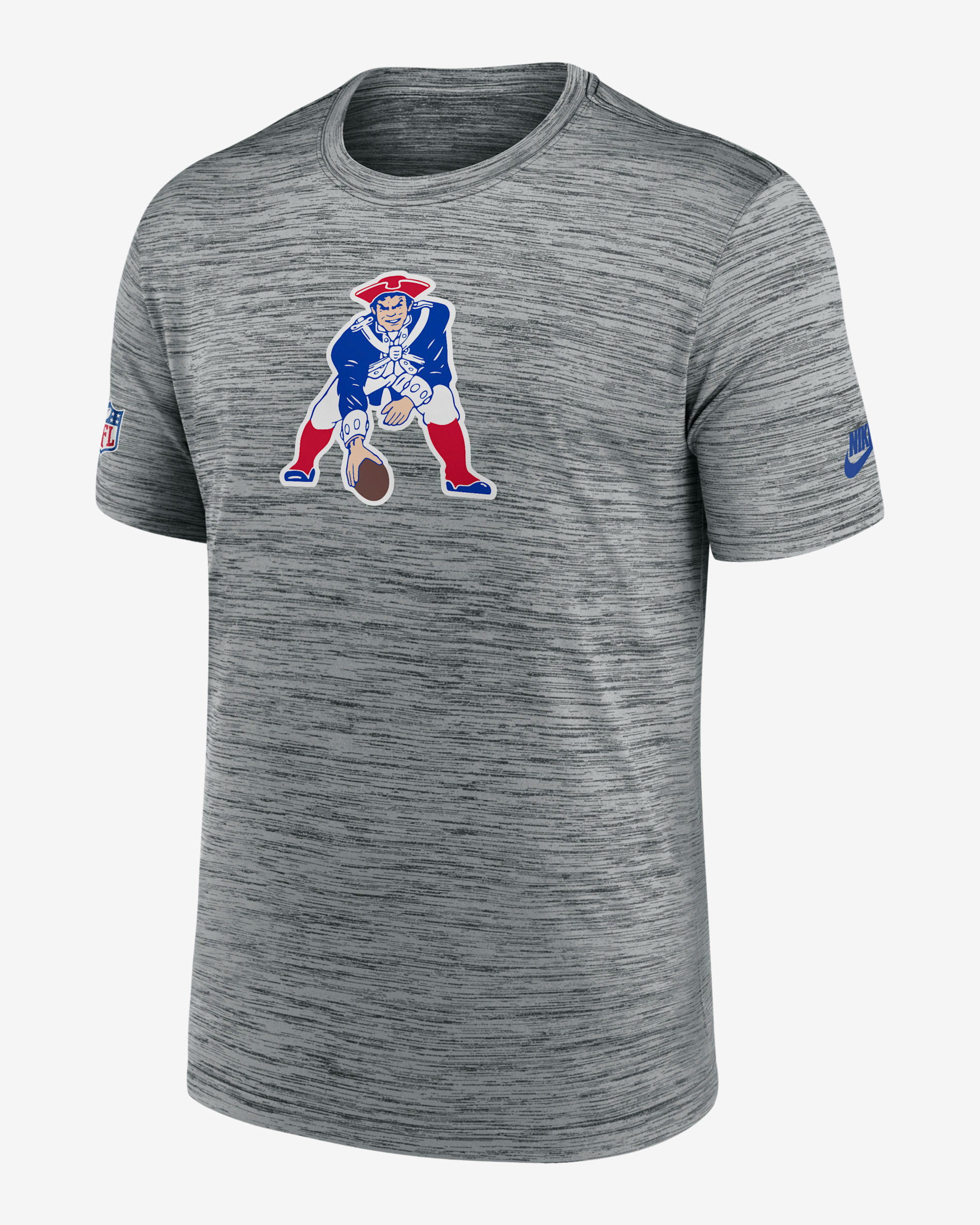 Playera Nike Dri-FIT de la NFL para hombre New England Patriots Sideline Velocity - Gris jaspeado