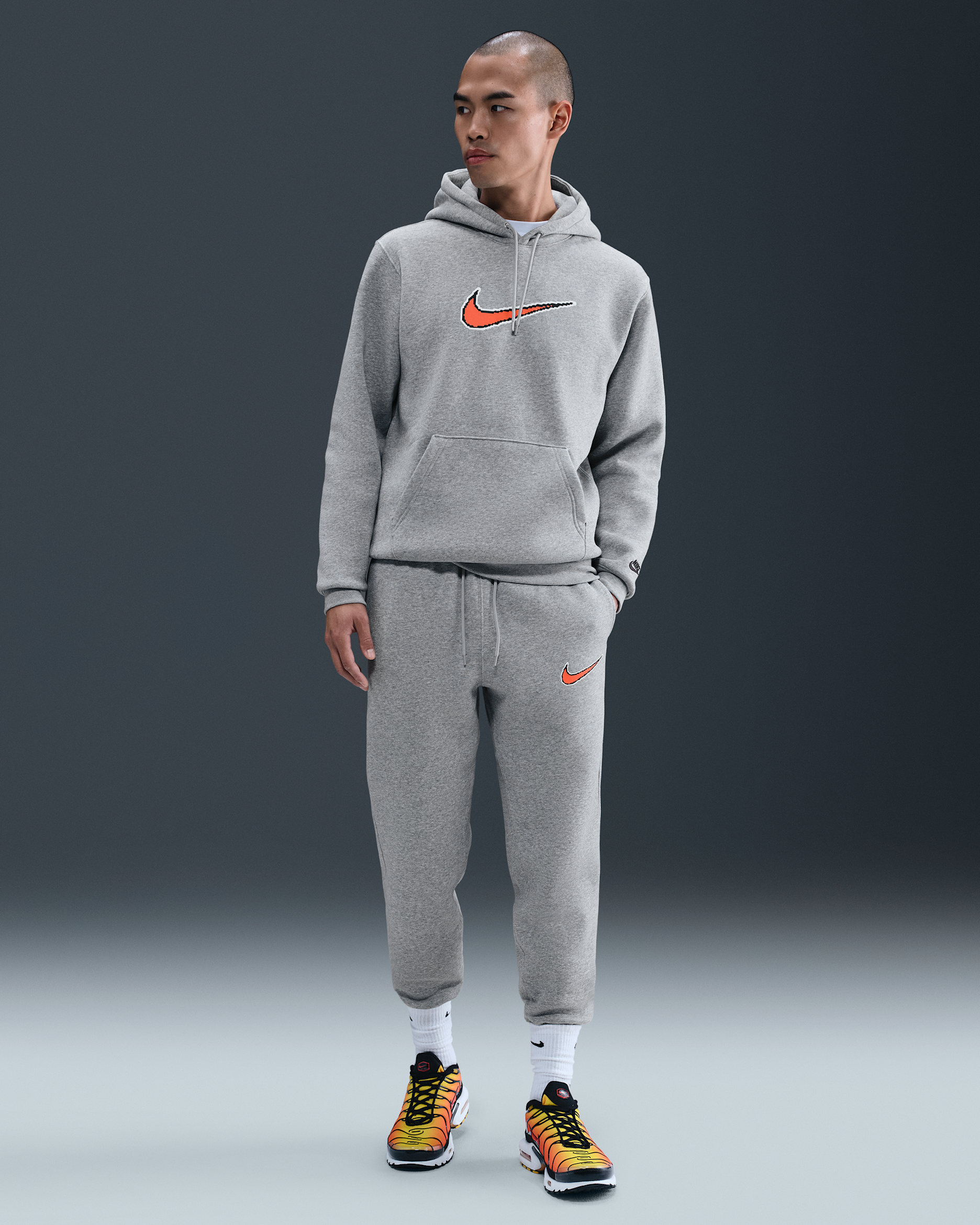 ナイキ スポーツウェア クラブ メンズ フリース ジョガーパンツ - ダークグレーヘザー/ライトスモークグレー/ブラック