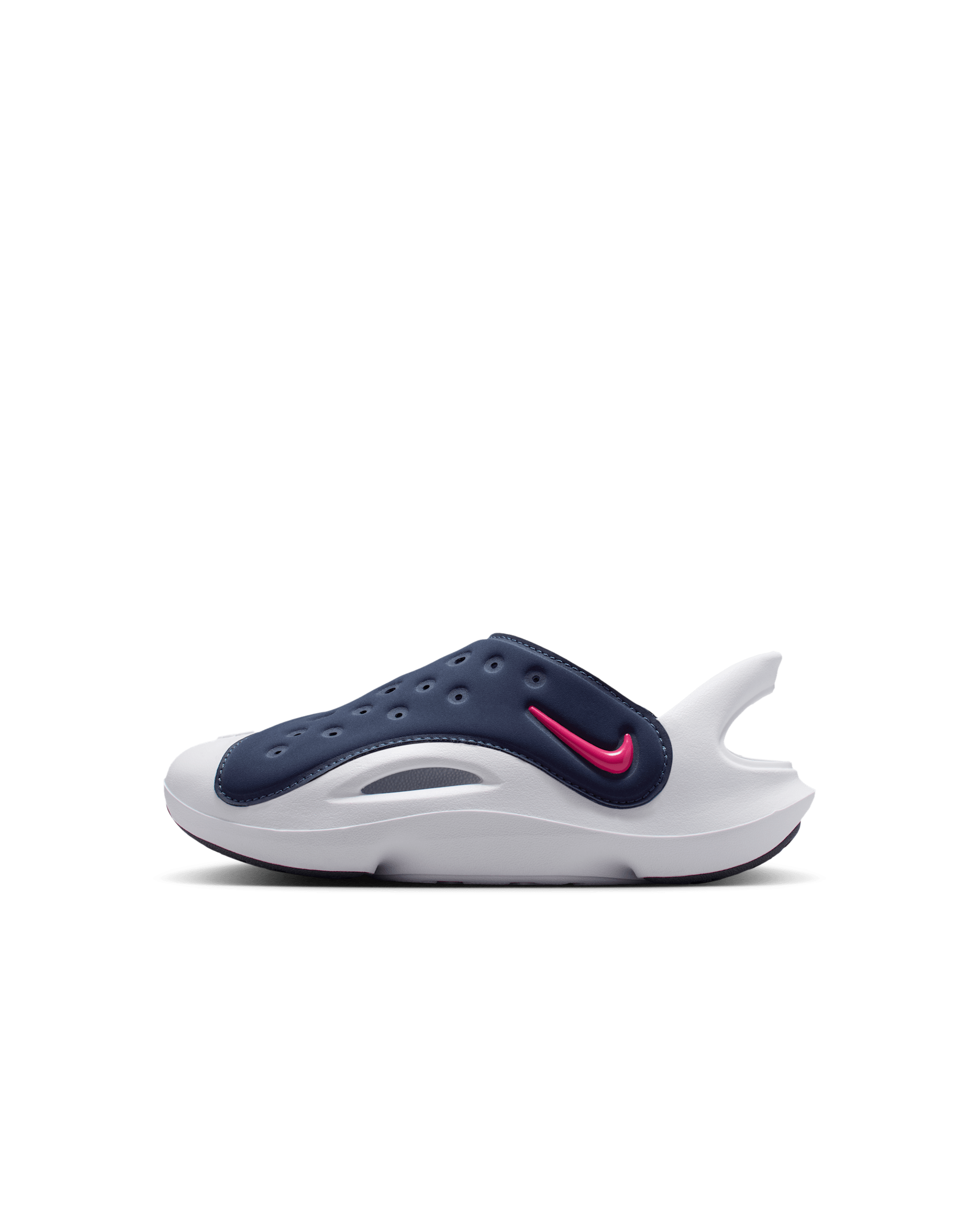 Nike Aqua Swoosh Little Kids' Sandals - Midnight Navy/White/Rush Pink