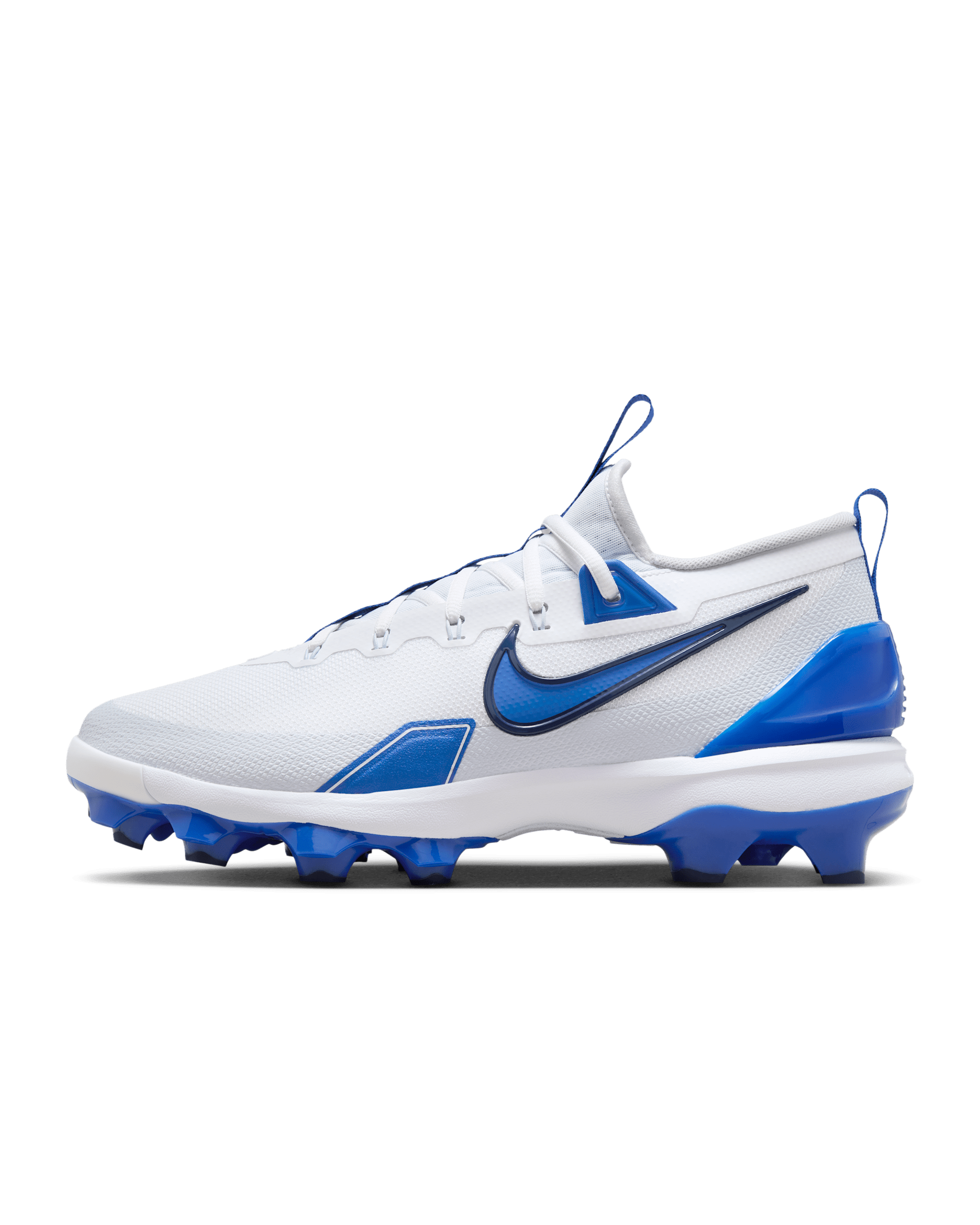 Nike Force Trout 9 Elite MCS Baseball Cleats - White/Football Grey/Midnight Navy/Hyper Royal