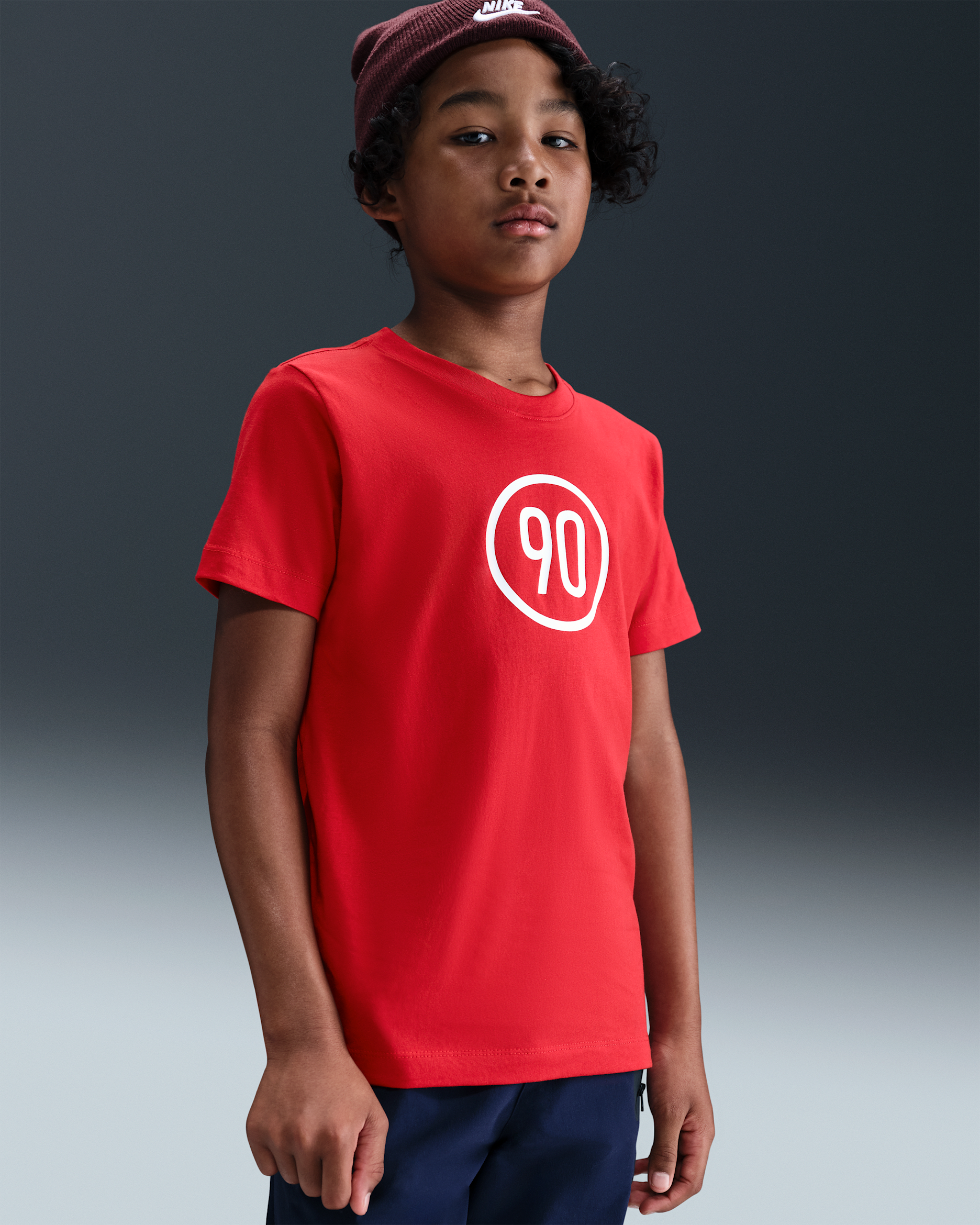 Nike Sportswear Total 90 Older Kids' T-Shirt - University Red
