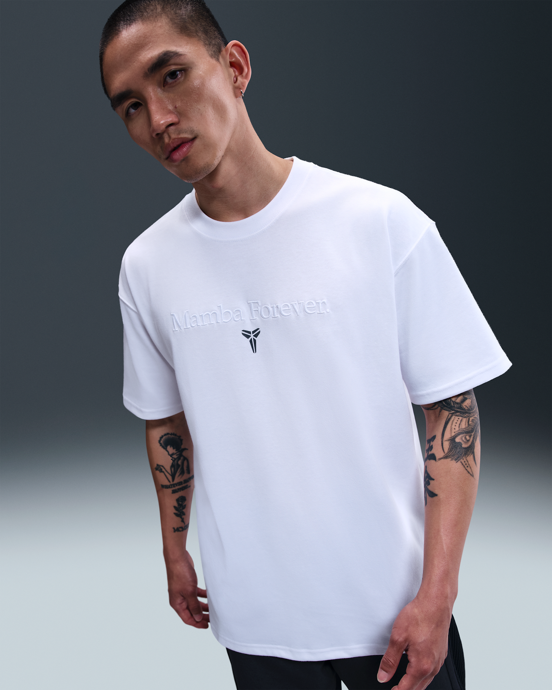 Kobe Dri-FIT-basketball-T-shirt til mænd - hvid