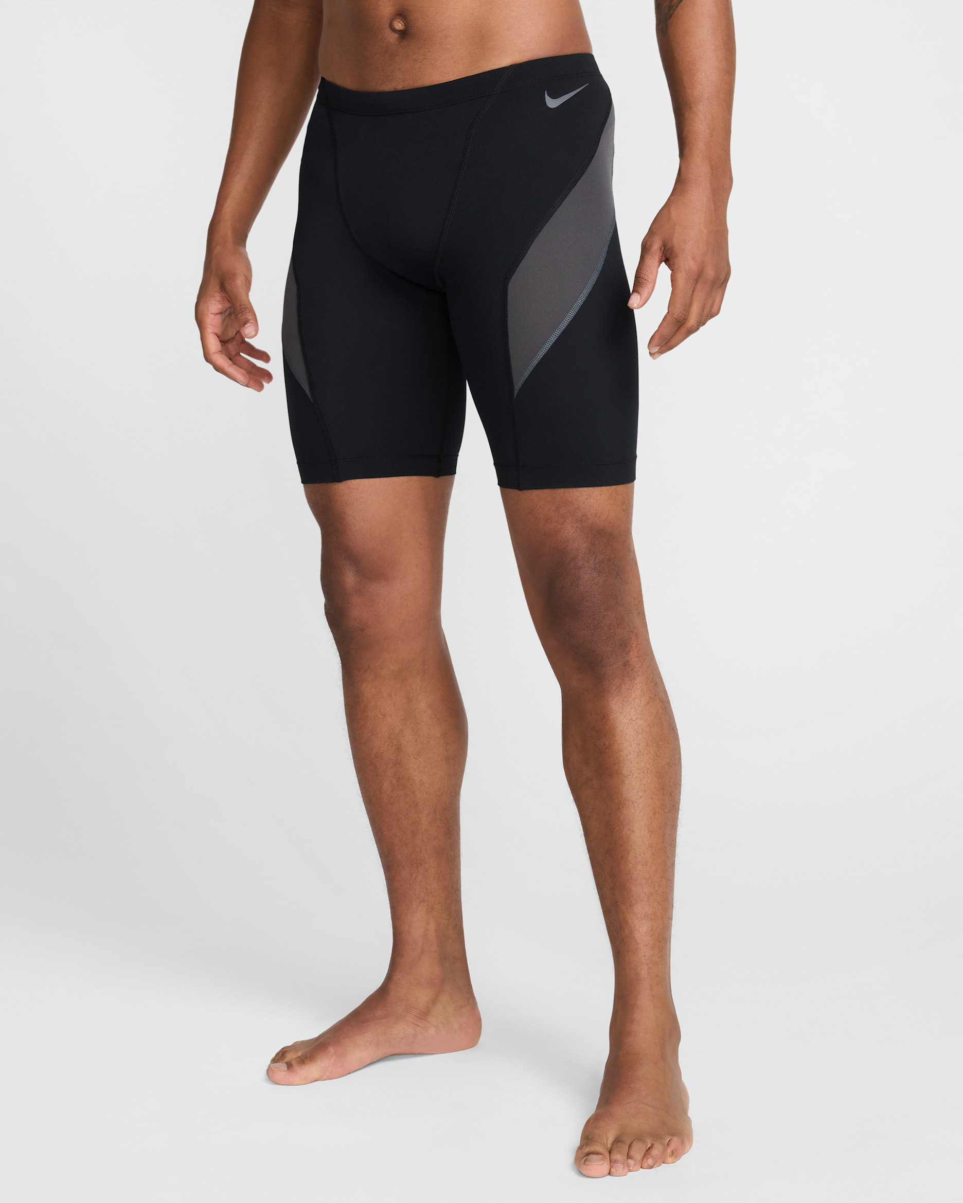 Jammer para hombre Nike Swim HydraStrong Vex Colorblock - Negro/Antracita/Gris oscuro