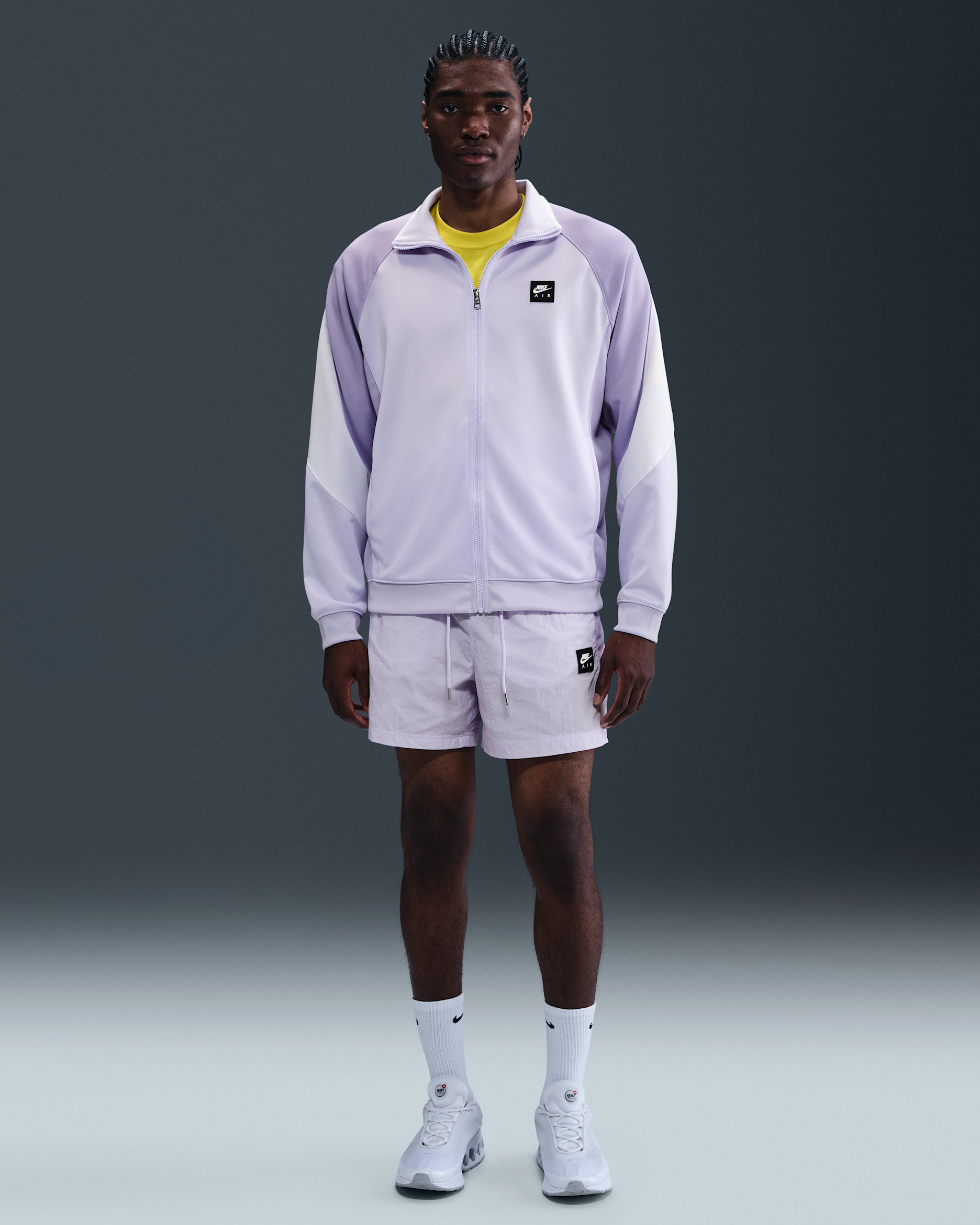 Nike Air Men's Woven Shorts - Amethyst Tint/Hydrangeas/Black