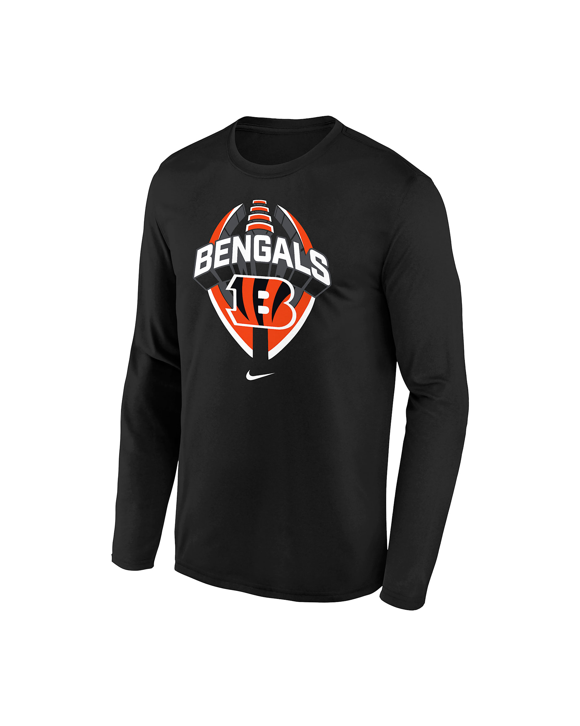 Cincinnati Bengals Legend Icon Big Kids' Nike Dri-FIT NFL Long-Sleeve T-Shirt - Black