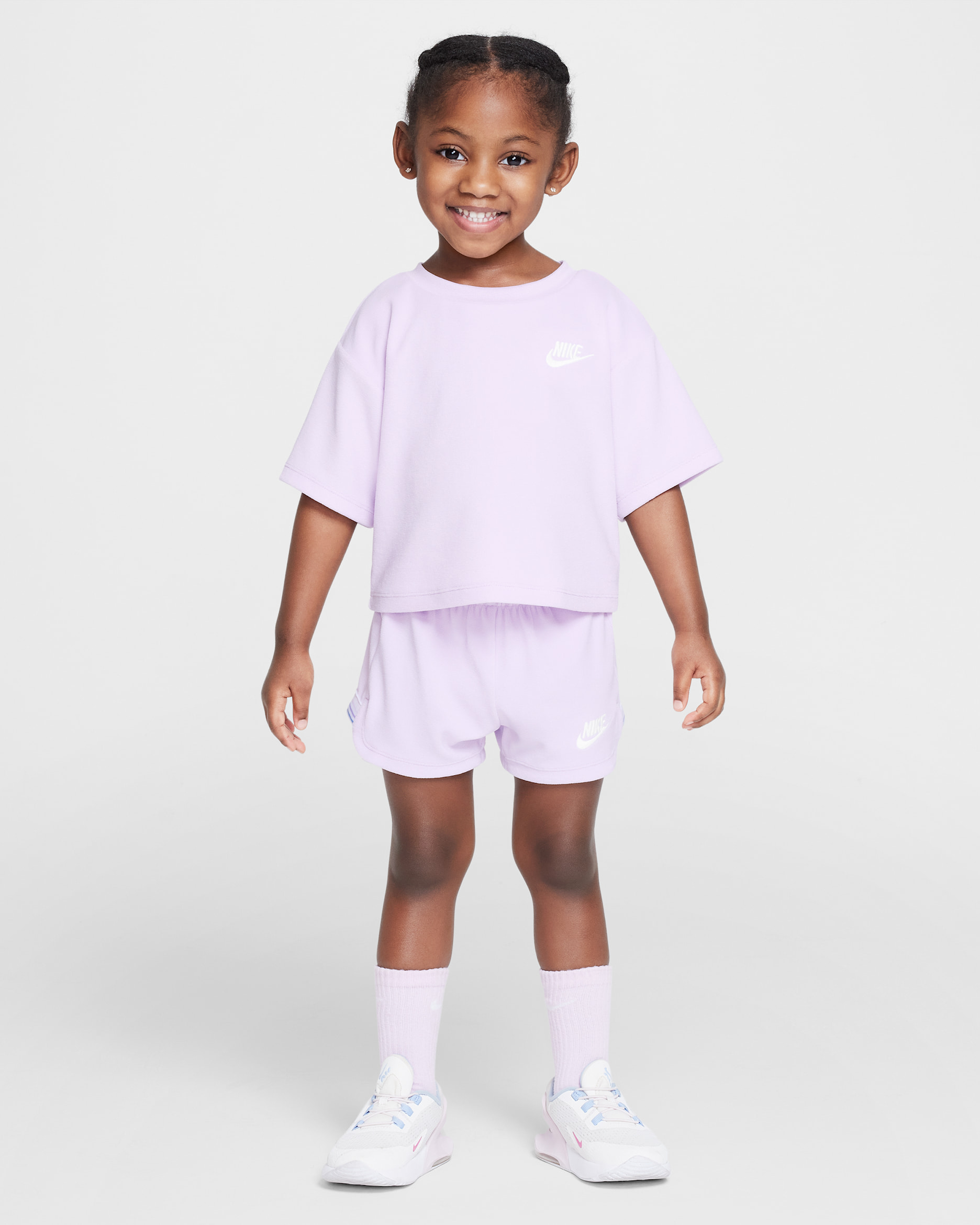 Conjunto de 2 piezas de tela de felpa "Let's Roll" Nike infantil - Muñeca