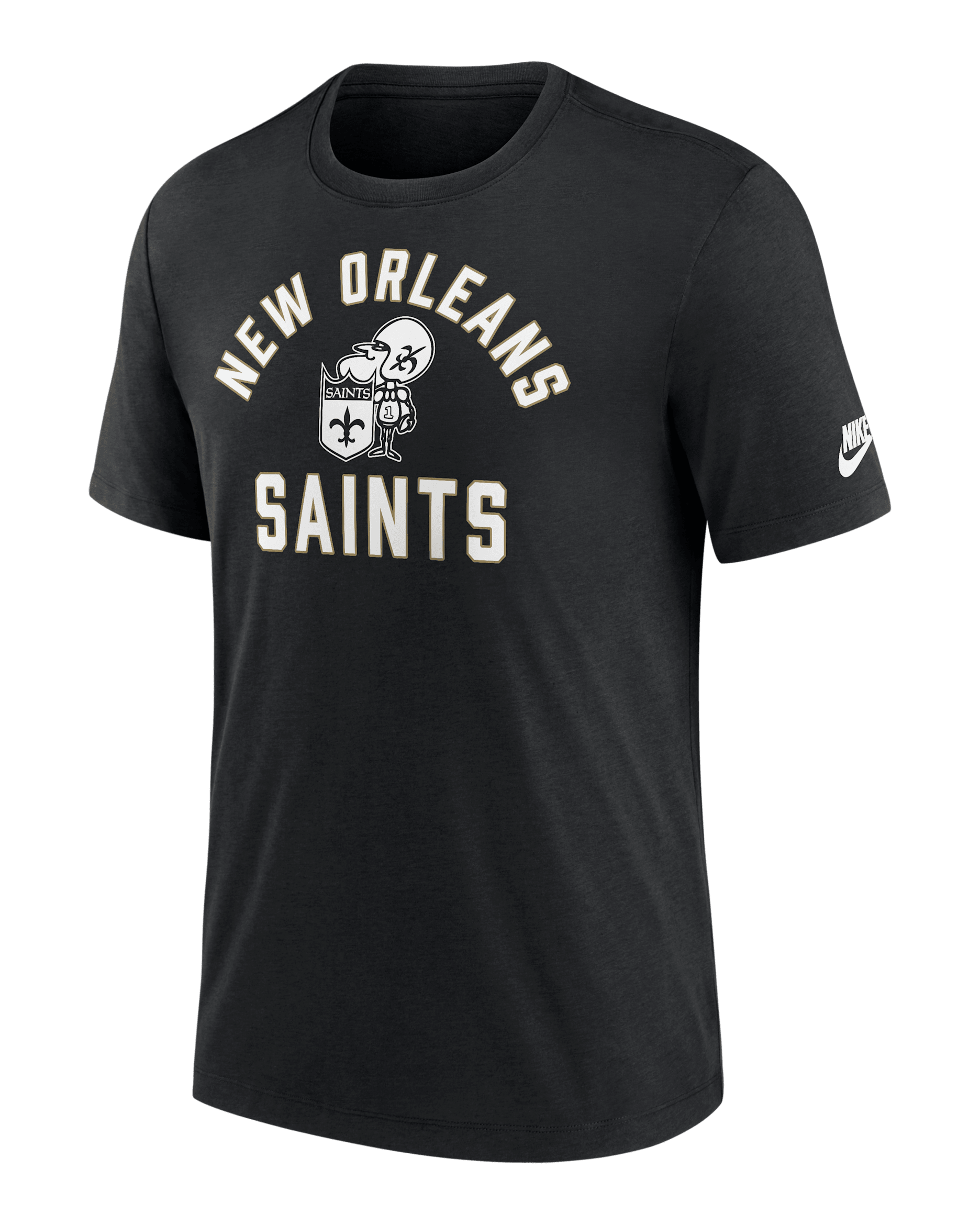 New Orleans Saints Favorable Timeline Men's Nike NFL T-Shirt - Black