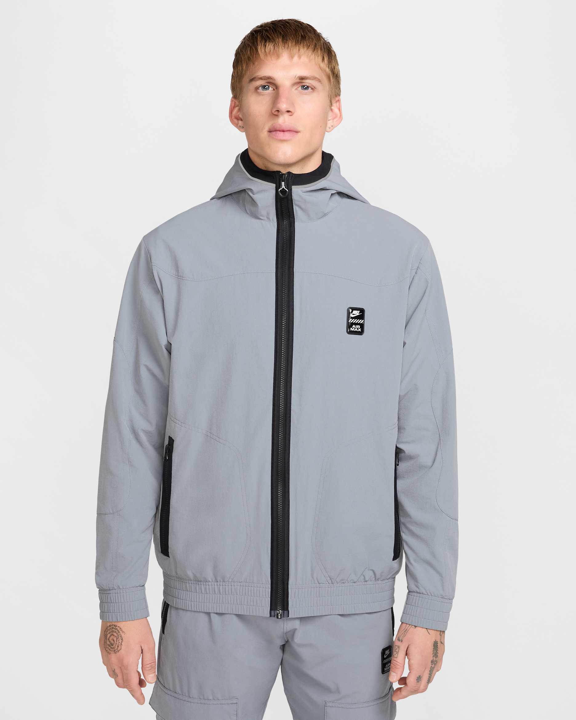 Nike Sportswear Air Max Men's Woven Jacket - Cool Grey/Cool Grey/Cool Grey