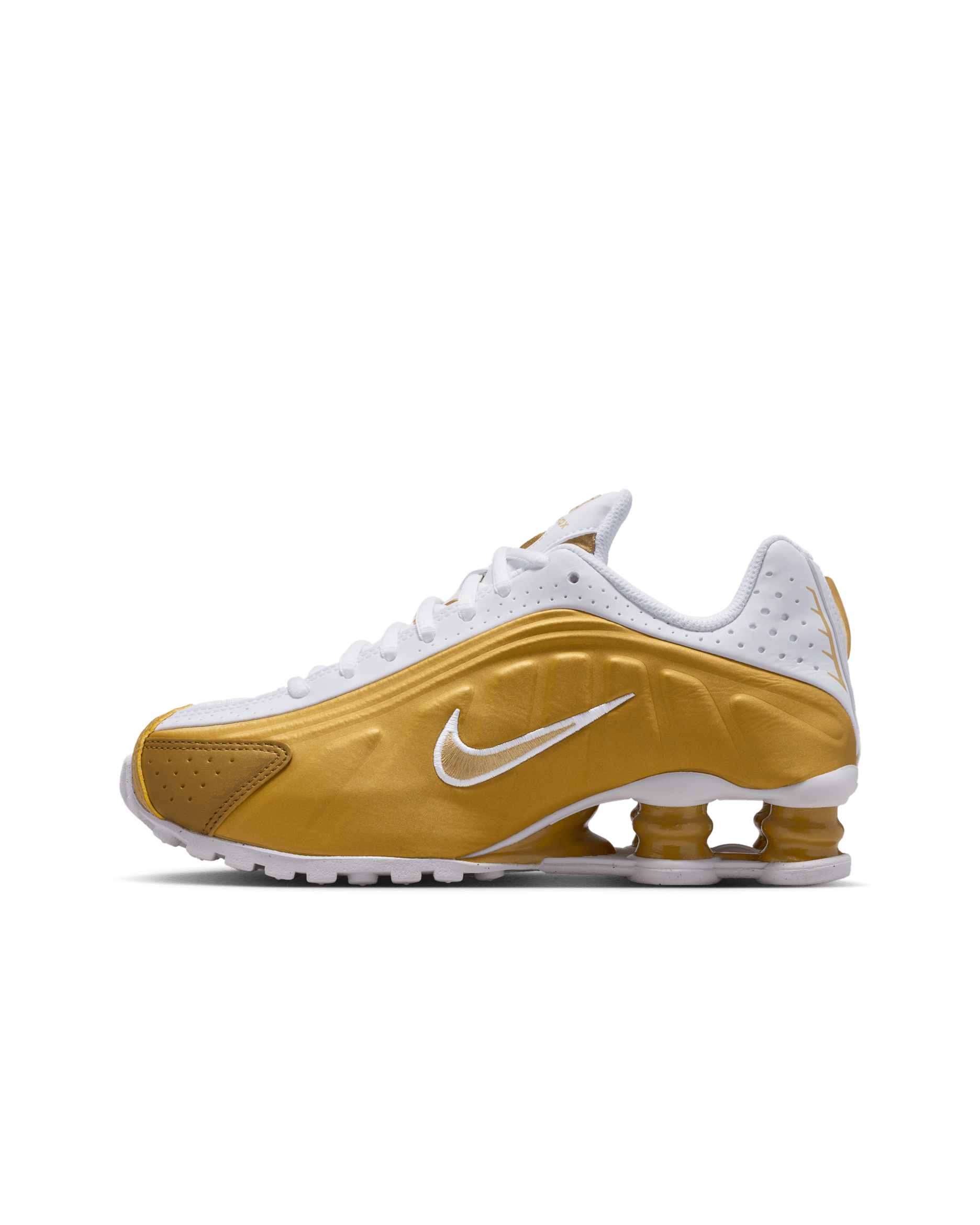 Παπούτσια Nike Shox R4 για μεγάλα παιδιά - Metallic Gold/Λευκό/Metallic Gold