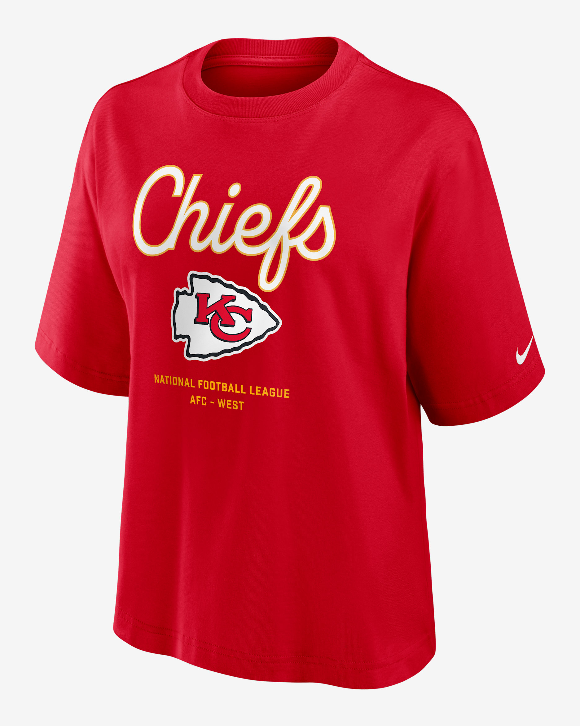 Kansas City Chiefs Essential Script Boxy Women's Nike NFL T-Shirt - Red