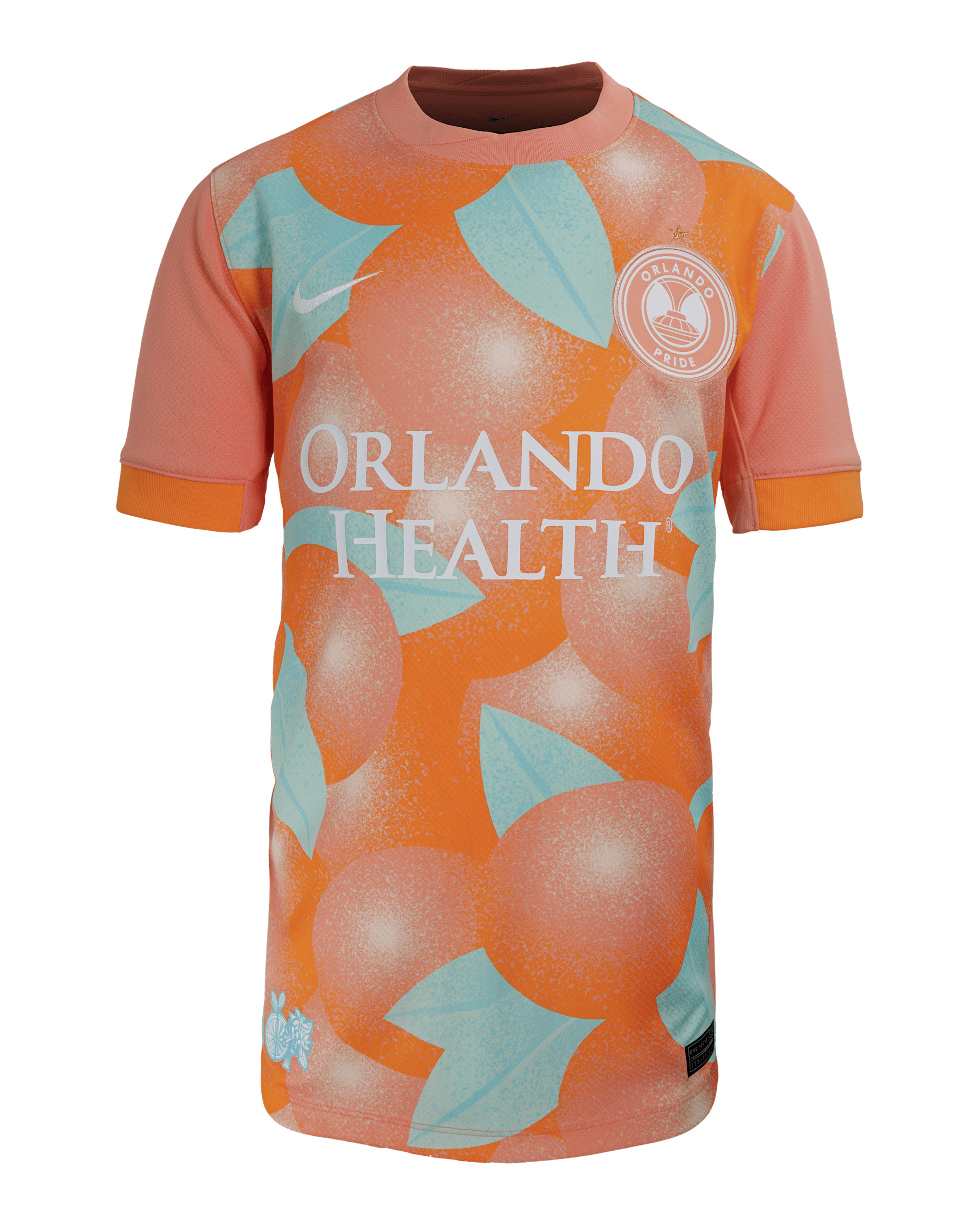Jersey Nike Dri-FIT de la NWSL Replica para niños talla grande del Orlando Pride local 2025 Stadium - Carmesí felicidad/Naranja horizonte