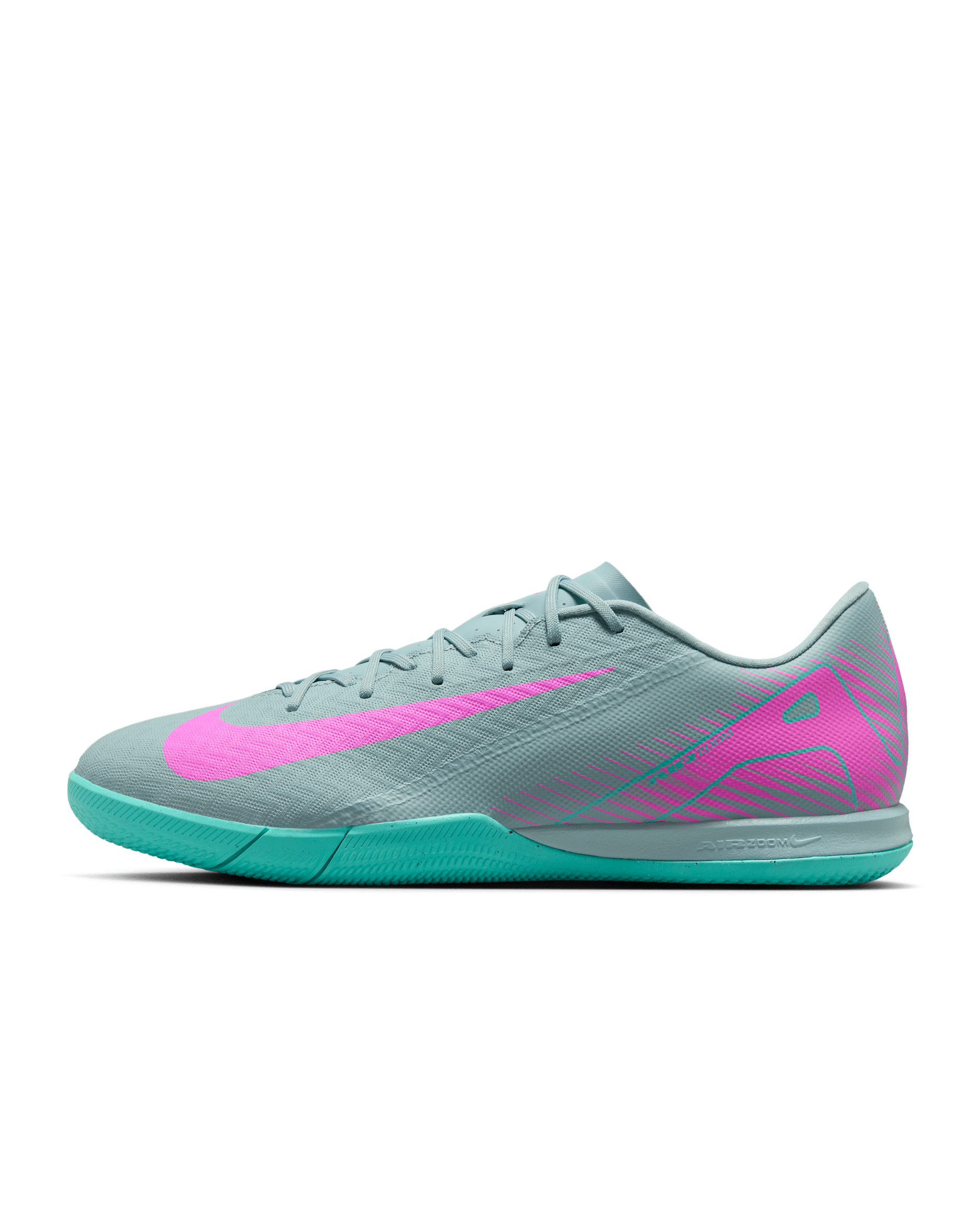 Tacos de fútbol para cancha cubierta de corte low Nike Mercurial Vapor 16 Academy - Cubo océano/Avalancha rosa
