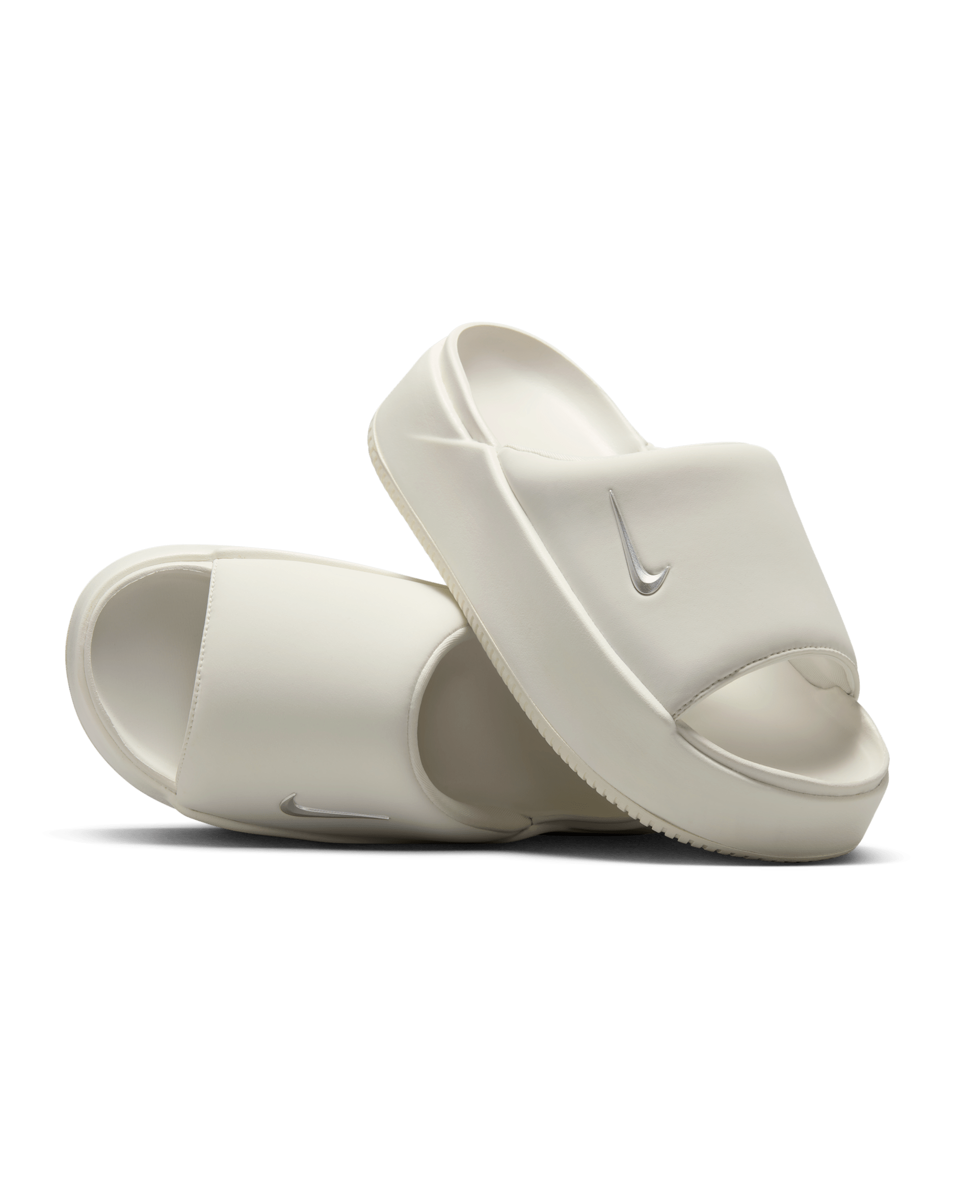 Nike Calm Elevation 女款拖鞋 - Sail/Sail/Metallic Silver
