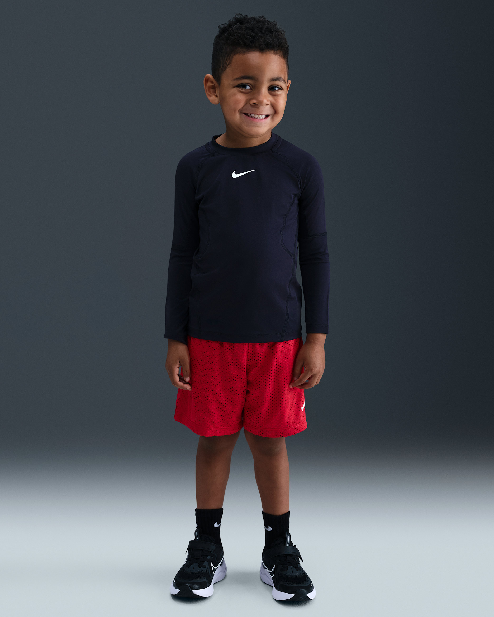 Nike Dri-FIT Toddler Multi Mesh Shorts - University Red